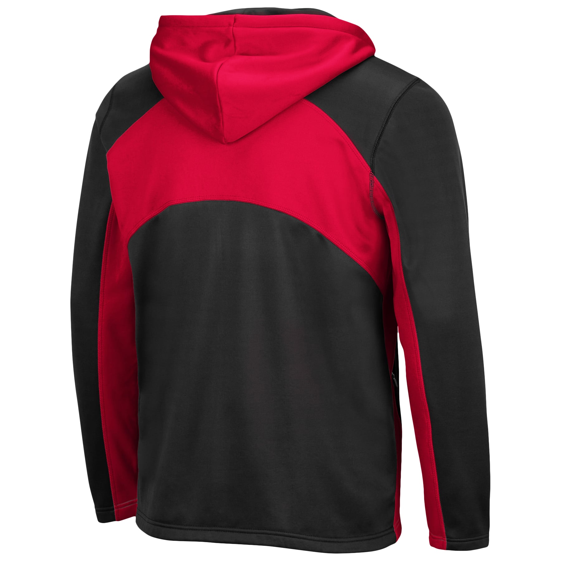 Men's Colosseum Black Wisconsin Badgers Luge 2.0 Full-Zip Hoodie