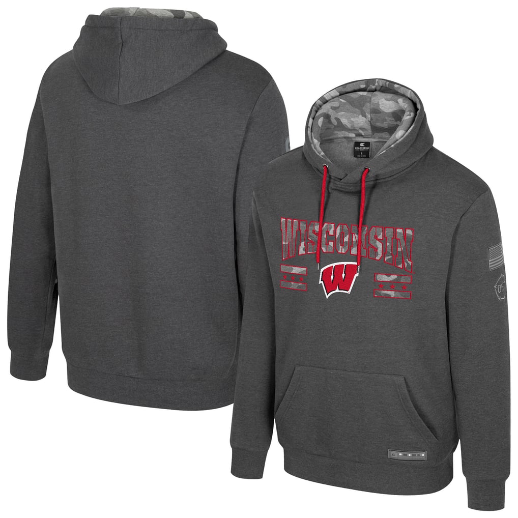 Wisconsin Badgers Colosseum Operation Hat Trick Squad Hoodie - Heather ...