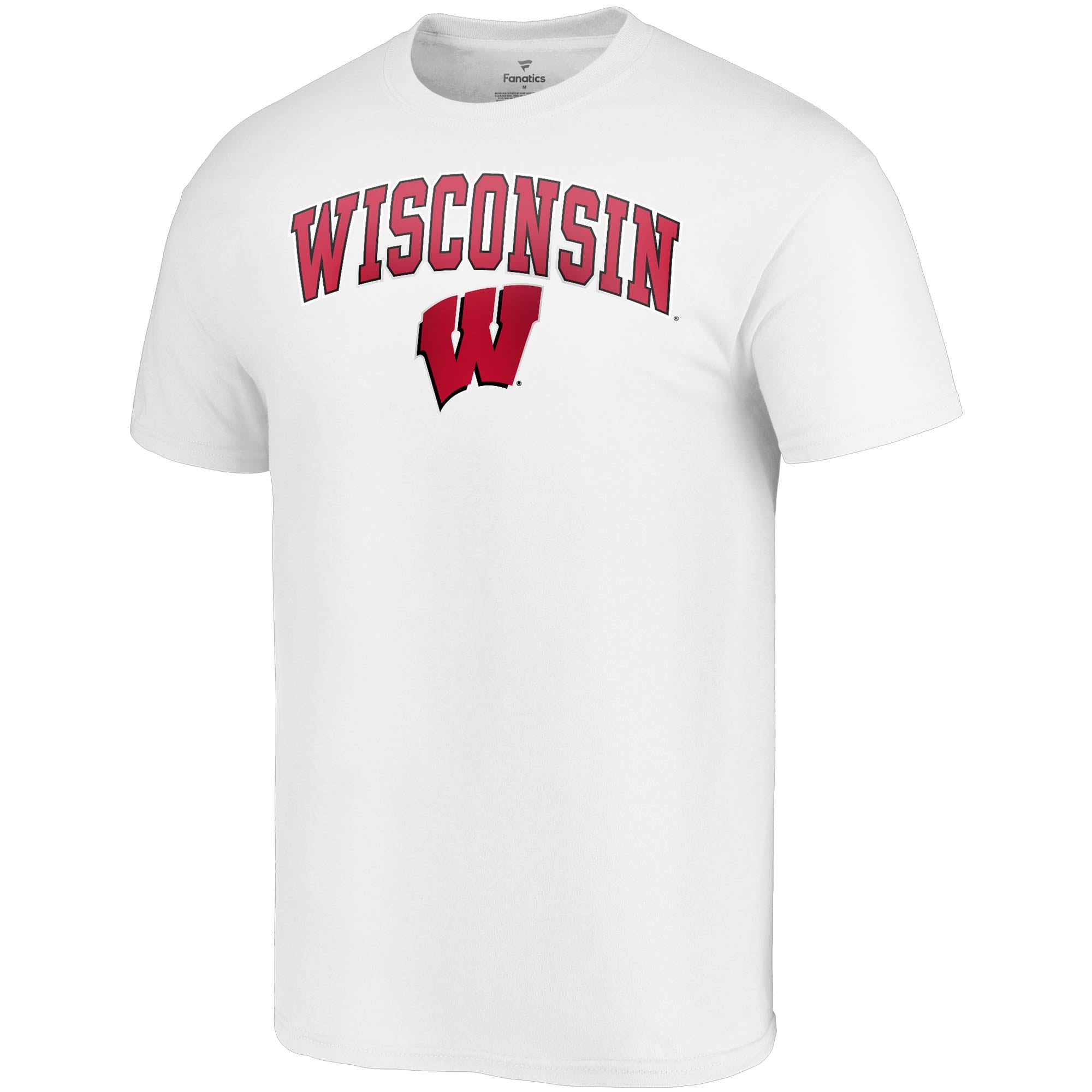 T-shirt blanc du campus des Badgers Wisconsin Fanatics pour hommes