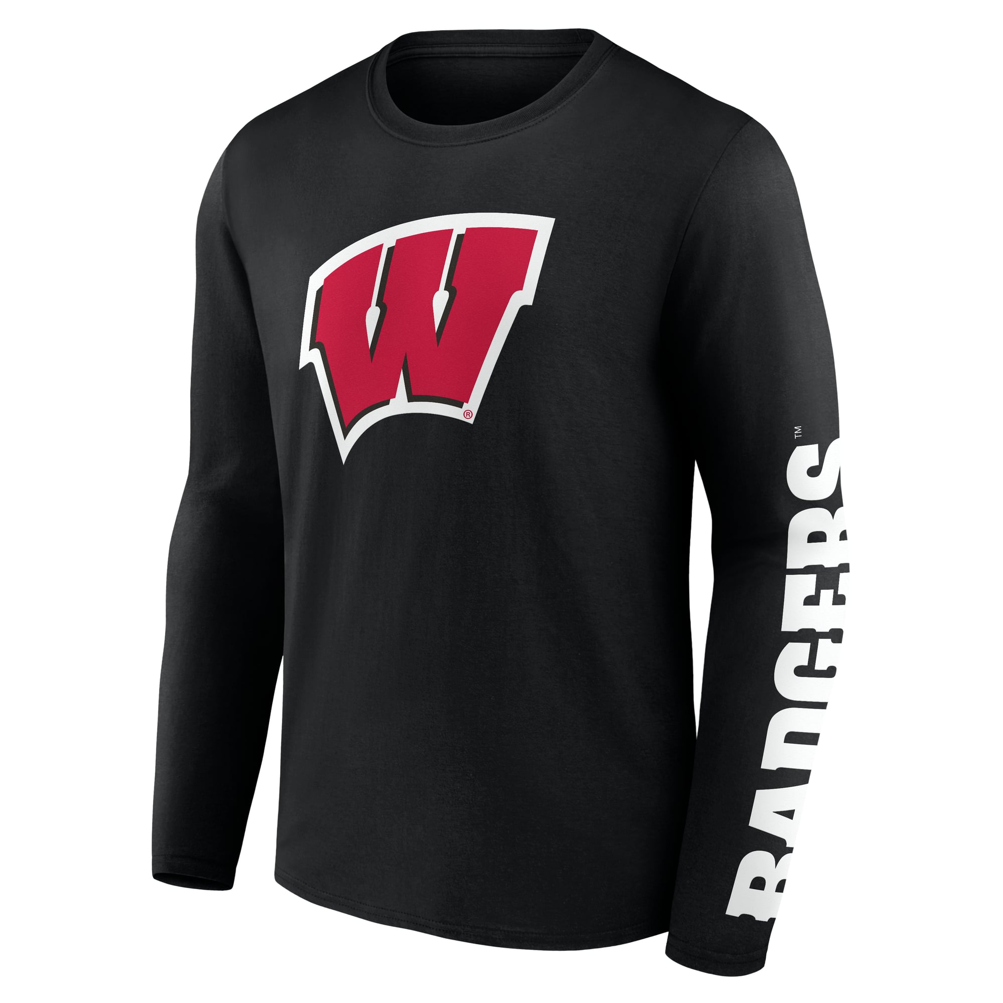 Men's Logo Athletic Red Wisconsin Badgers Primary Long Sleeve T-Shirt