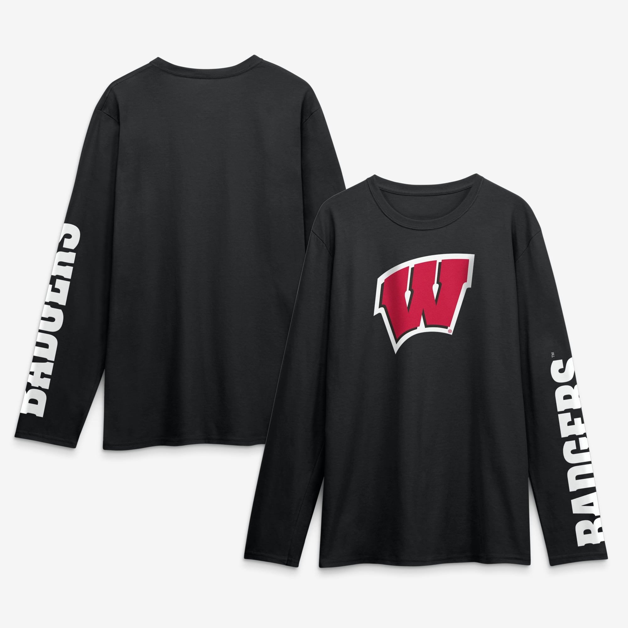 Men's Logo Athletic Red Wisconsin Badgers Primary Long Sleeve T-Shirt