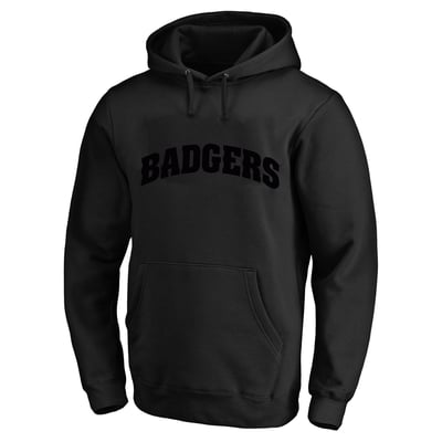  Wisconsin Badgers Profile Tonal Hoodie - Black