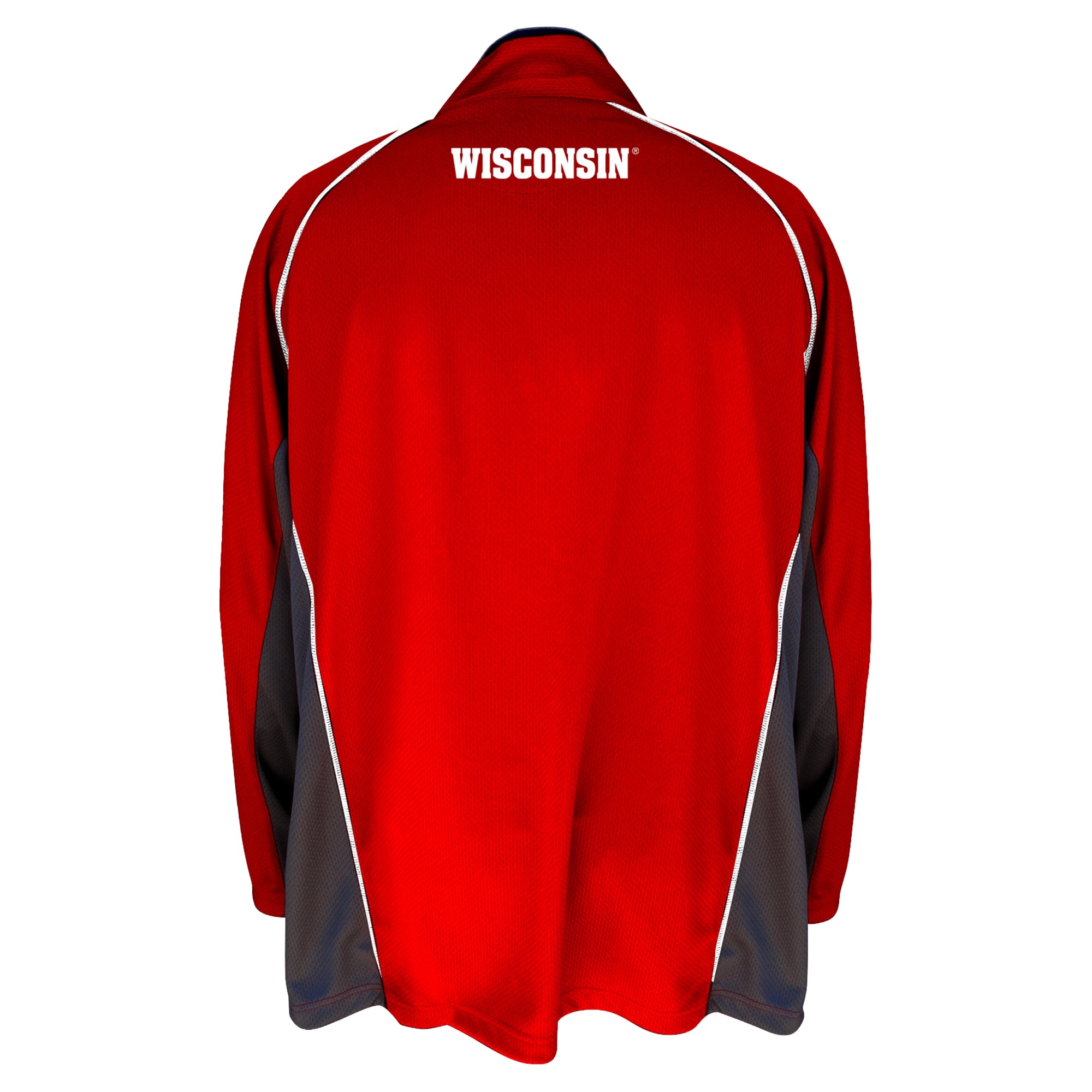 Veste raglan à quart de zip rouge Wisconsin Badgers pour homme, grandes tailles