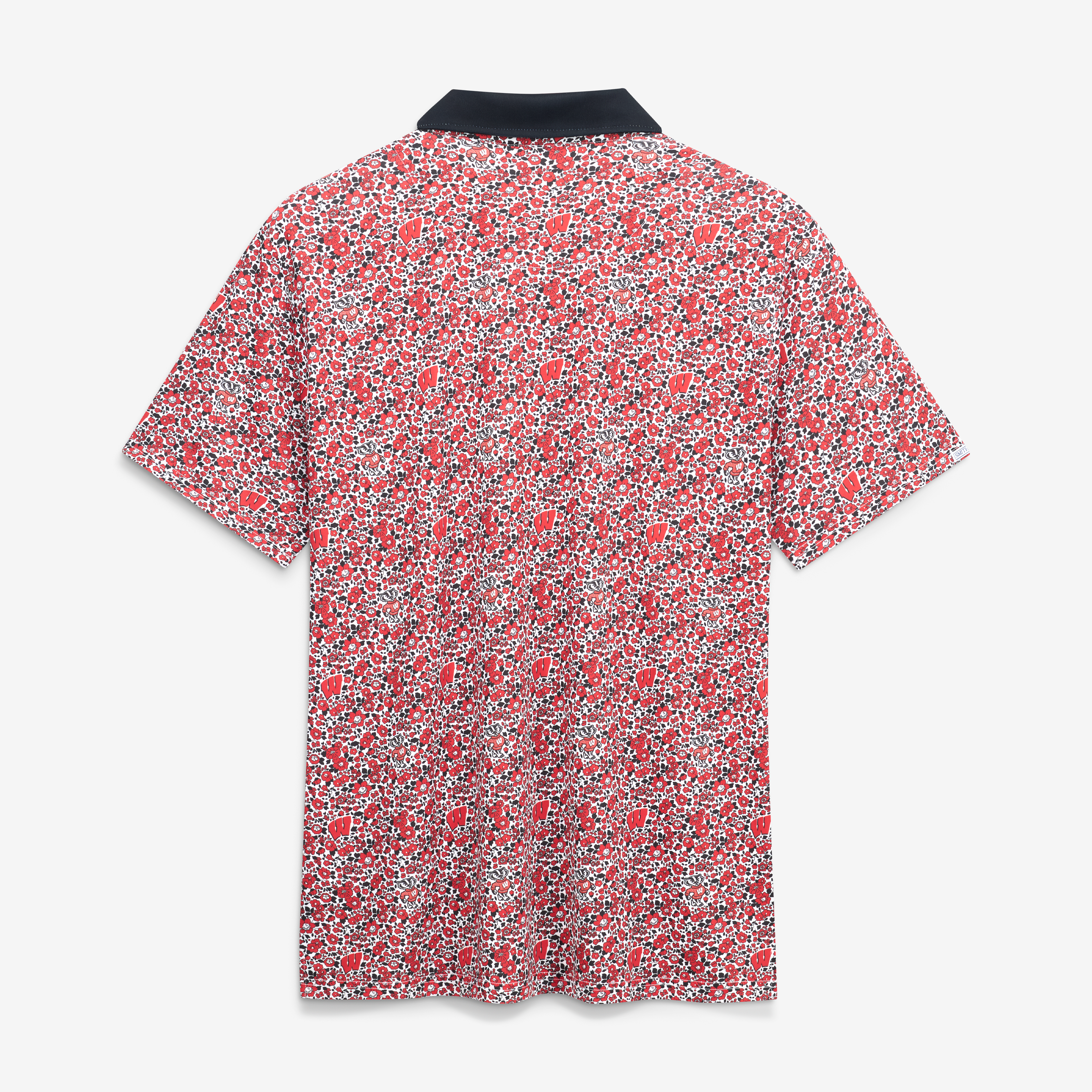 Men's Smith & Quinn Red Wisconsin Badgers Poppies Teddy Polo