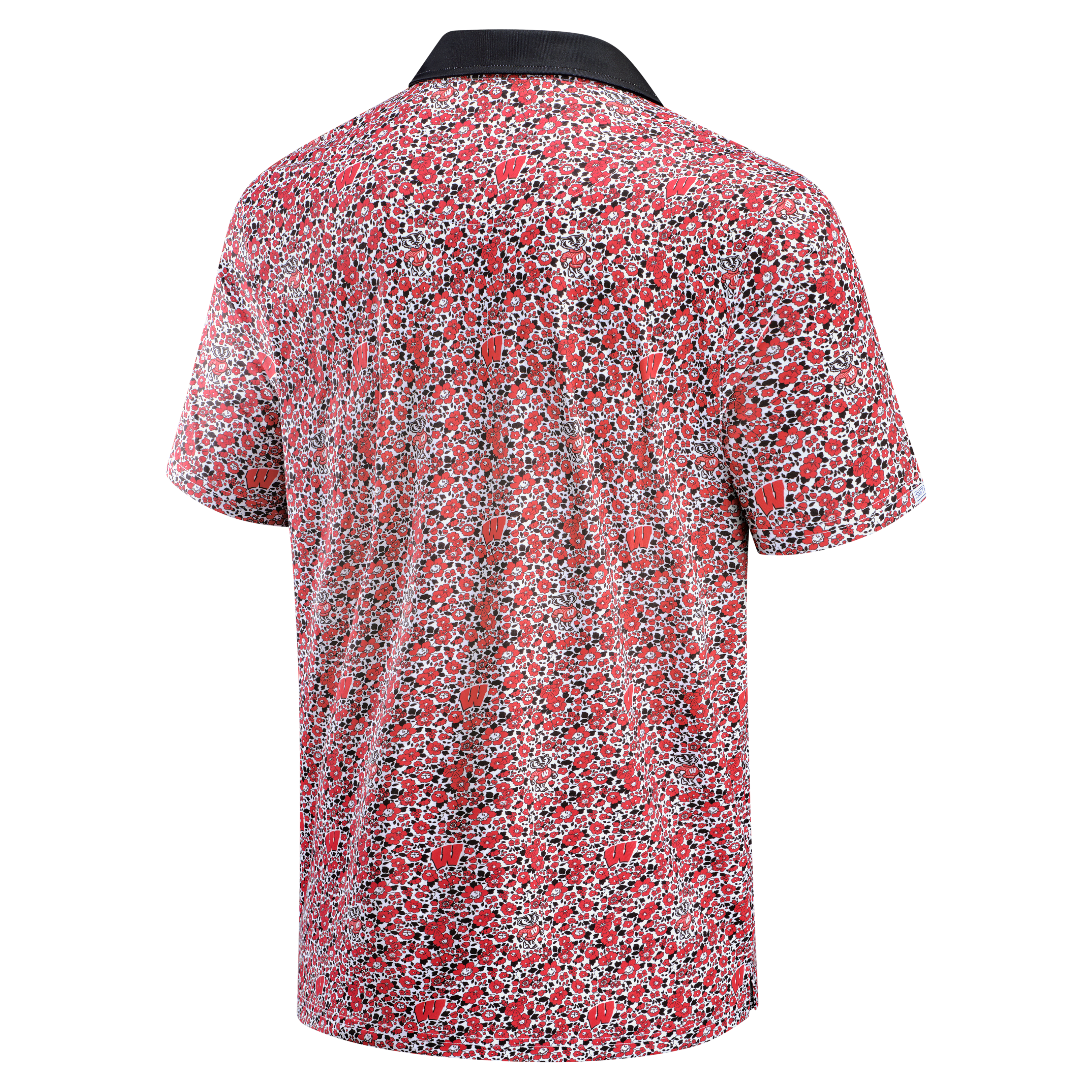 Men's Smith & Quinn Red Wisconsin Badgers Poppies Teddy Polo