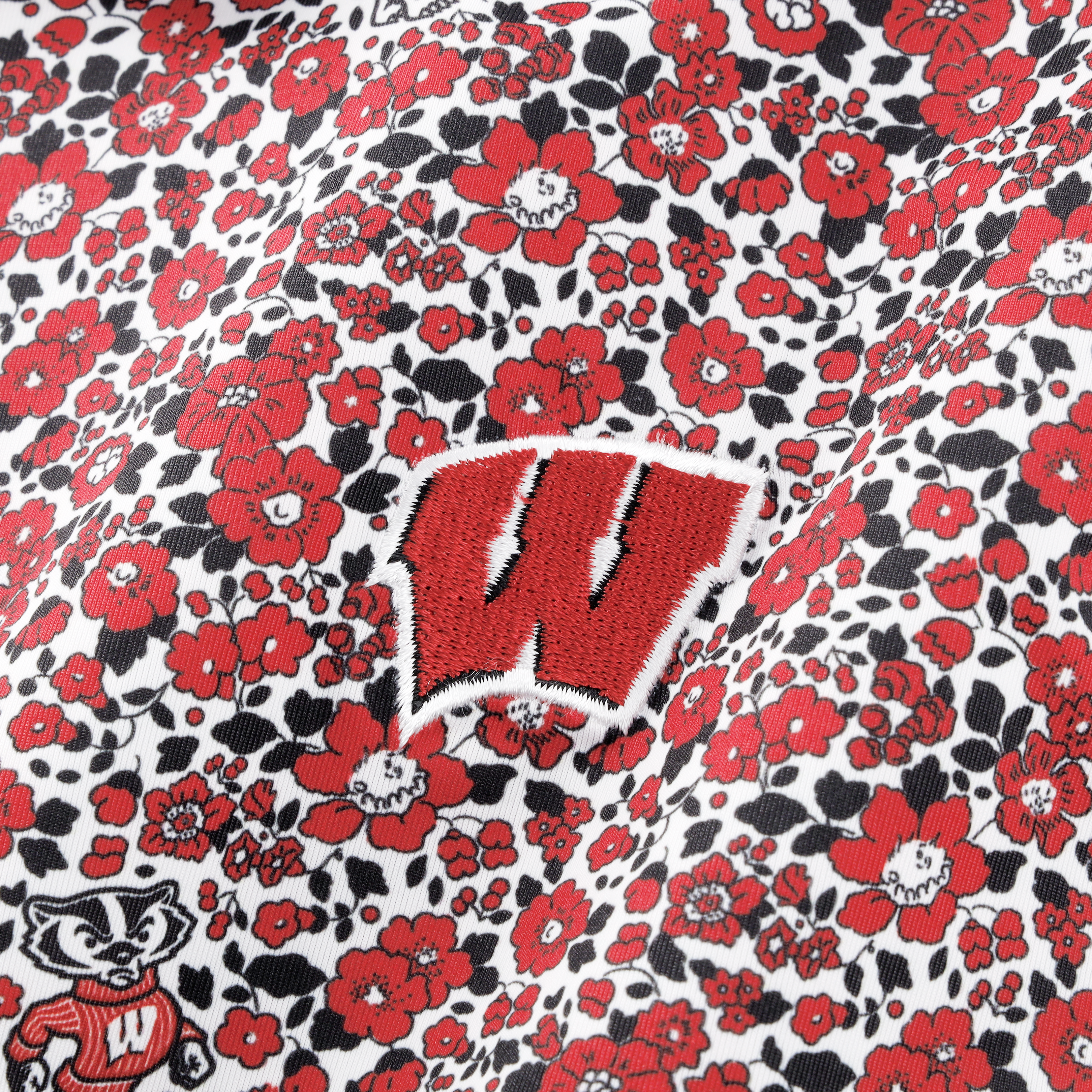 Men's Smith & Quinn Red Wisconsin Badgers Poppies Teddy Polo