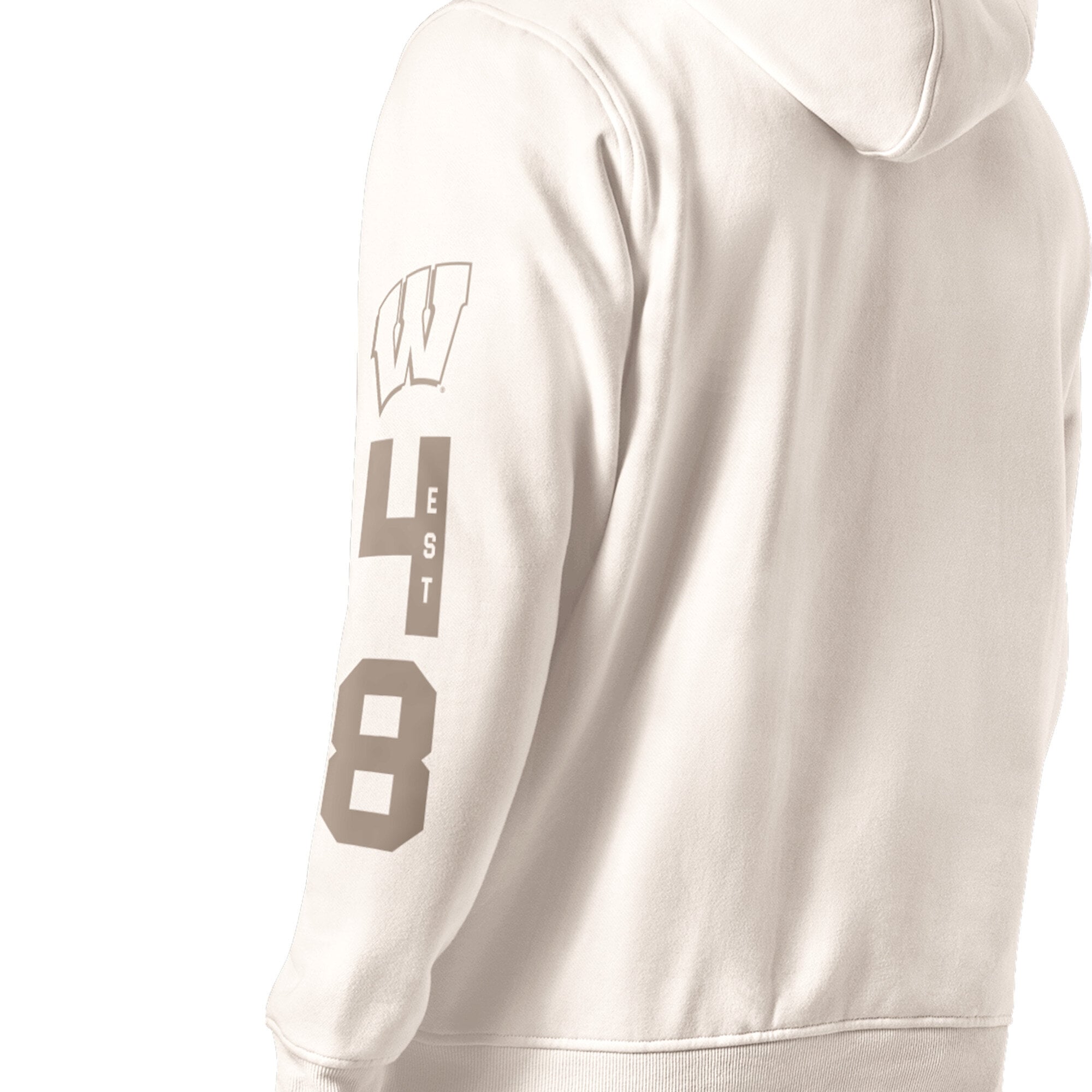 Sweat à capuche Starter Cream pour homme, inspiré des vestiaires Wisconsin Badgers