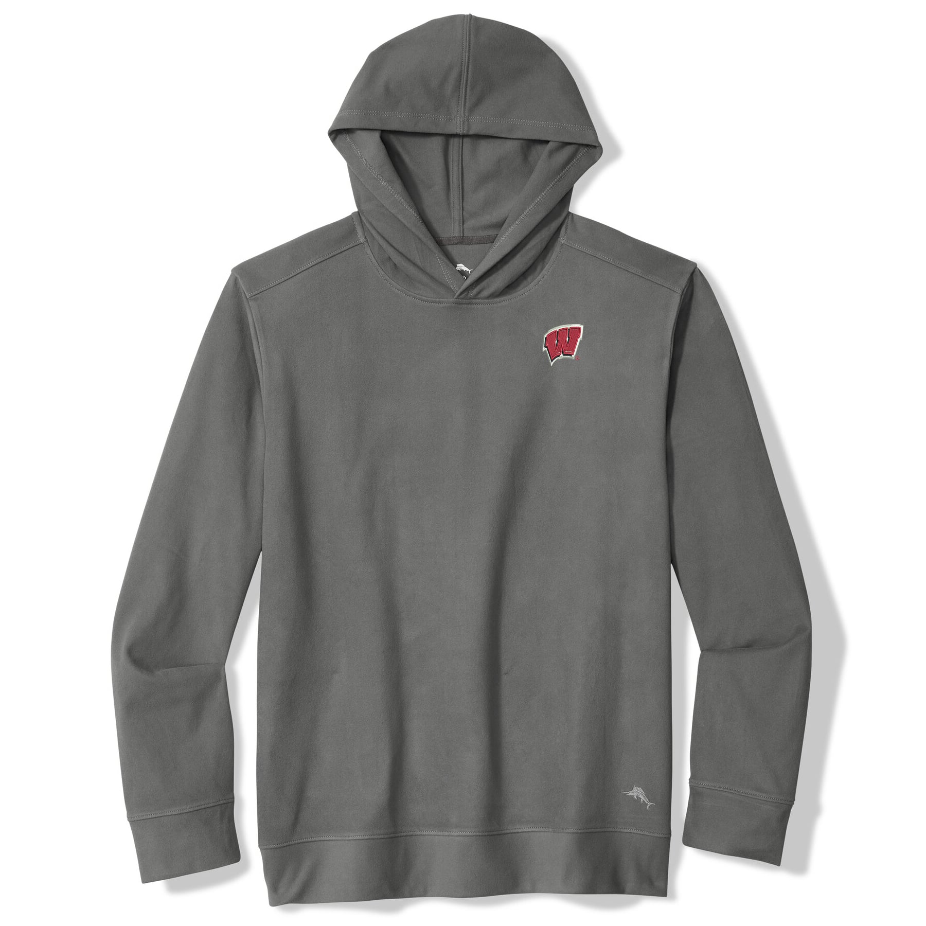 Men's Tommy Bahama Gray Wisconsin Badgers Bye Week Hoodie