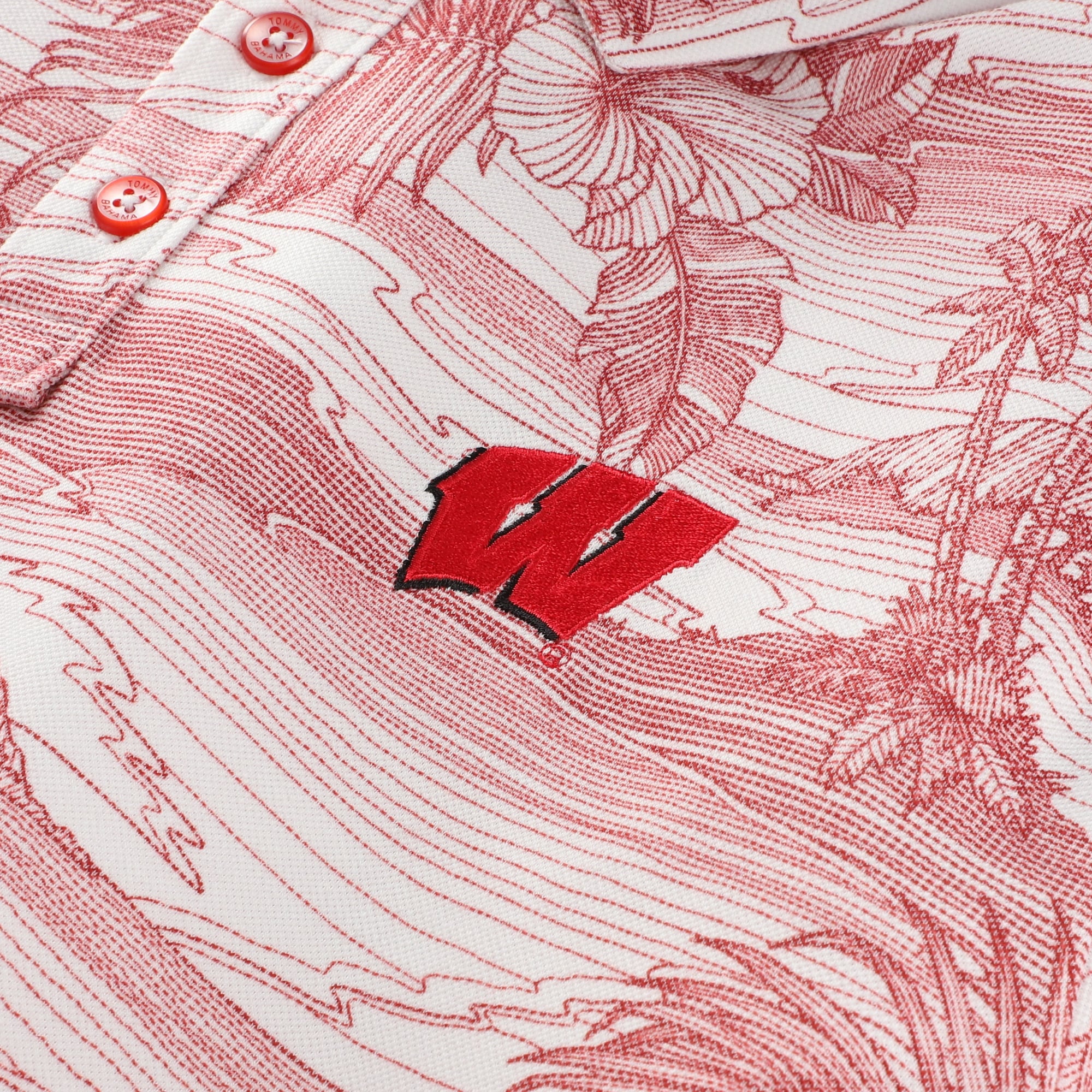 Men's Tommy Bahama Red Wisconsin Badgers Corsica Coast IslandZone Polo