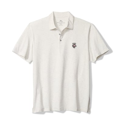Wisconsin Badgers Tommy Bahama Palm Dunes IslandZone Polo - White
