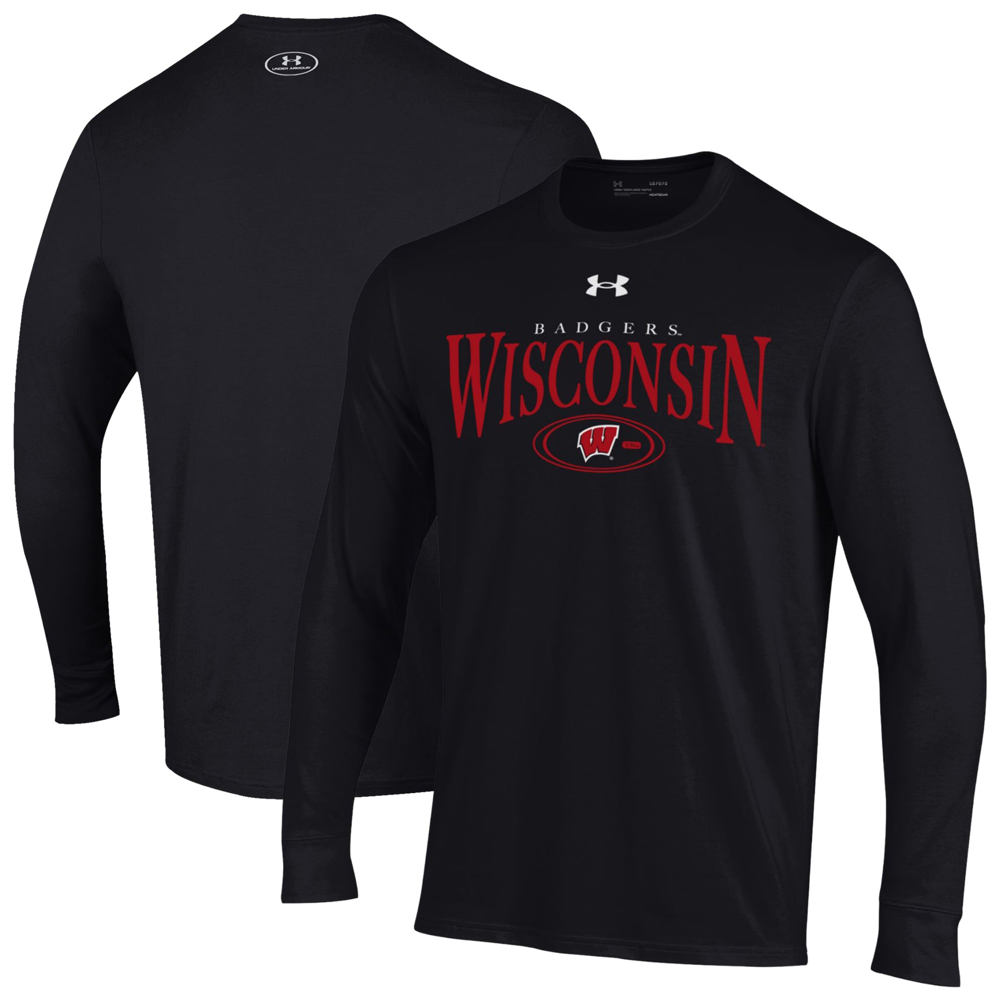 Men's Under Armour Wisconsin Badgers 2026 Sideline Performance Cotton Long Sleeve T-Shirt