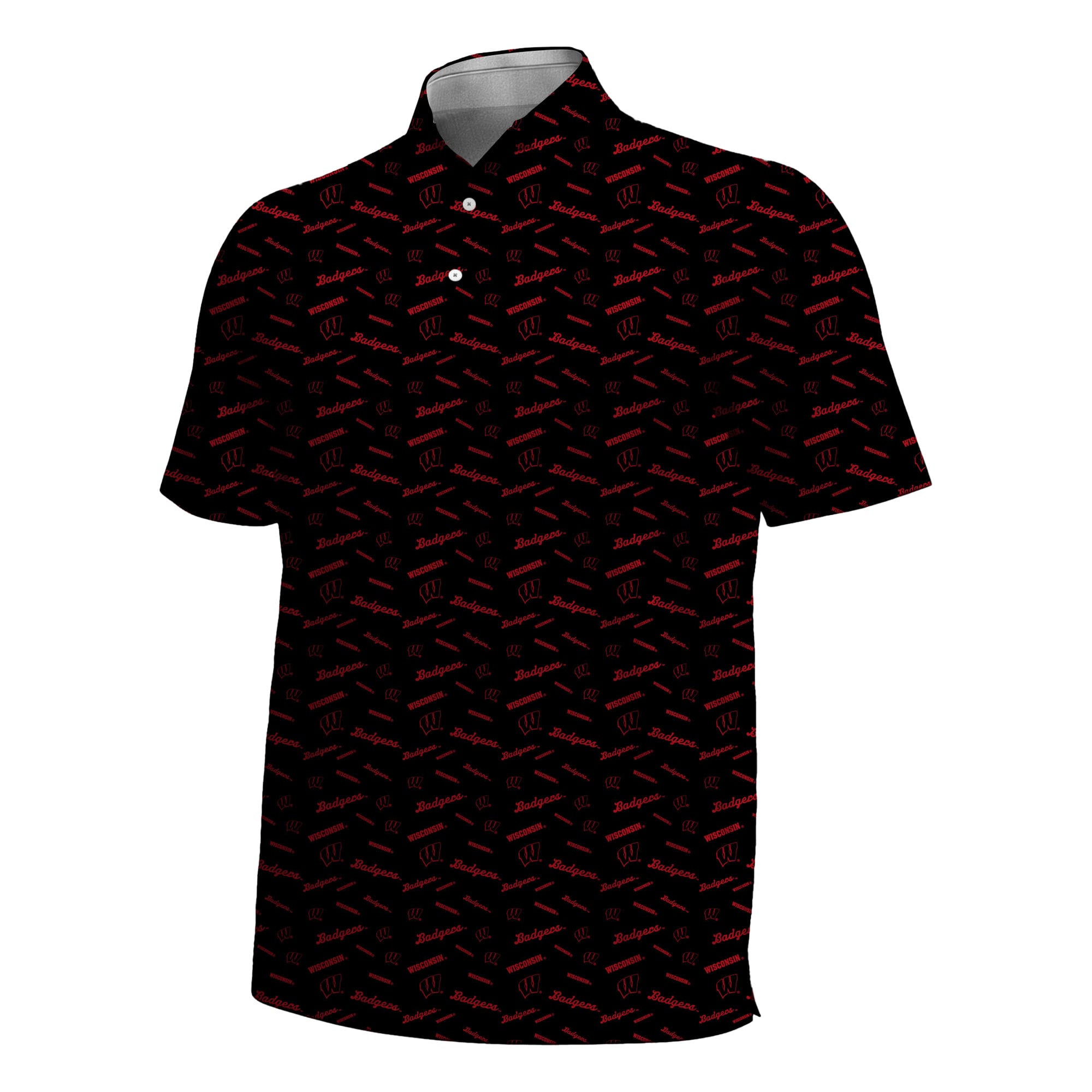 Polo Under Armour noir pour homme Wisconsin Badgers Gameday Armourfuse