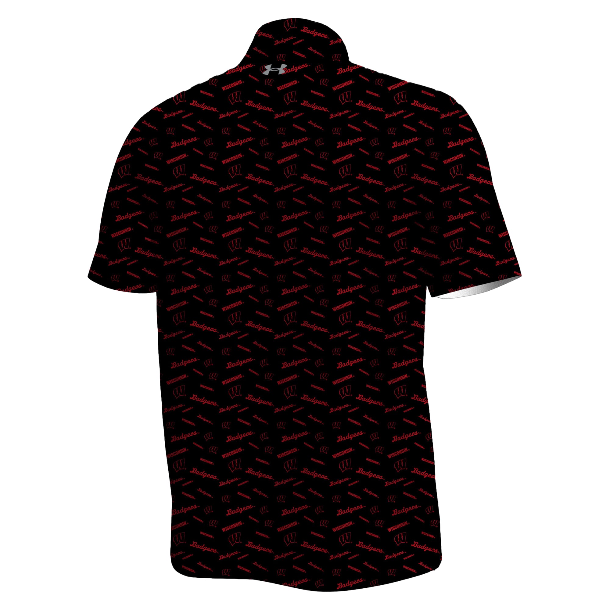 Polo Under Armour noir pour homme Wisconsin Badgers Gameday Armourfuse
