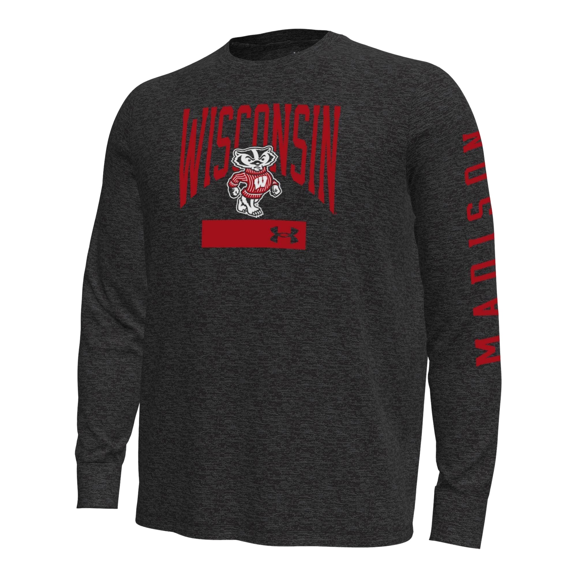 T-shirt à manches longues Under Armour Cream Wisconsin Badgers Gameday Motion pour homme
