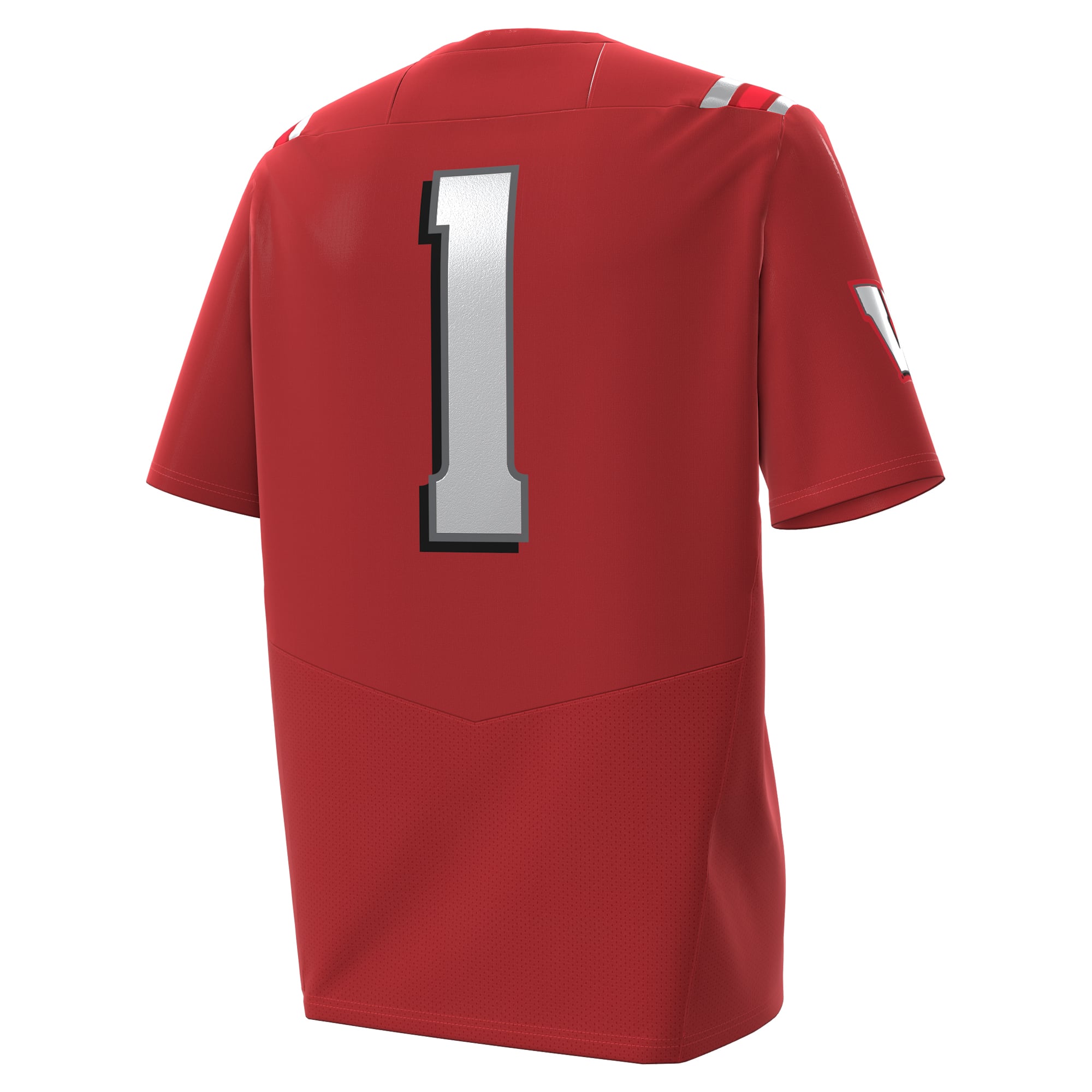 Maillot de football réplique Under Armour n° 1 rouge Wisconsin Badgers 2026 Lambeau Field Collection pour homme