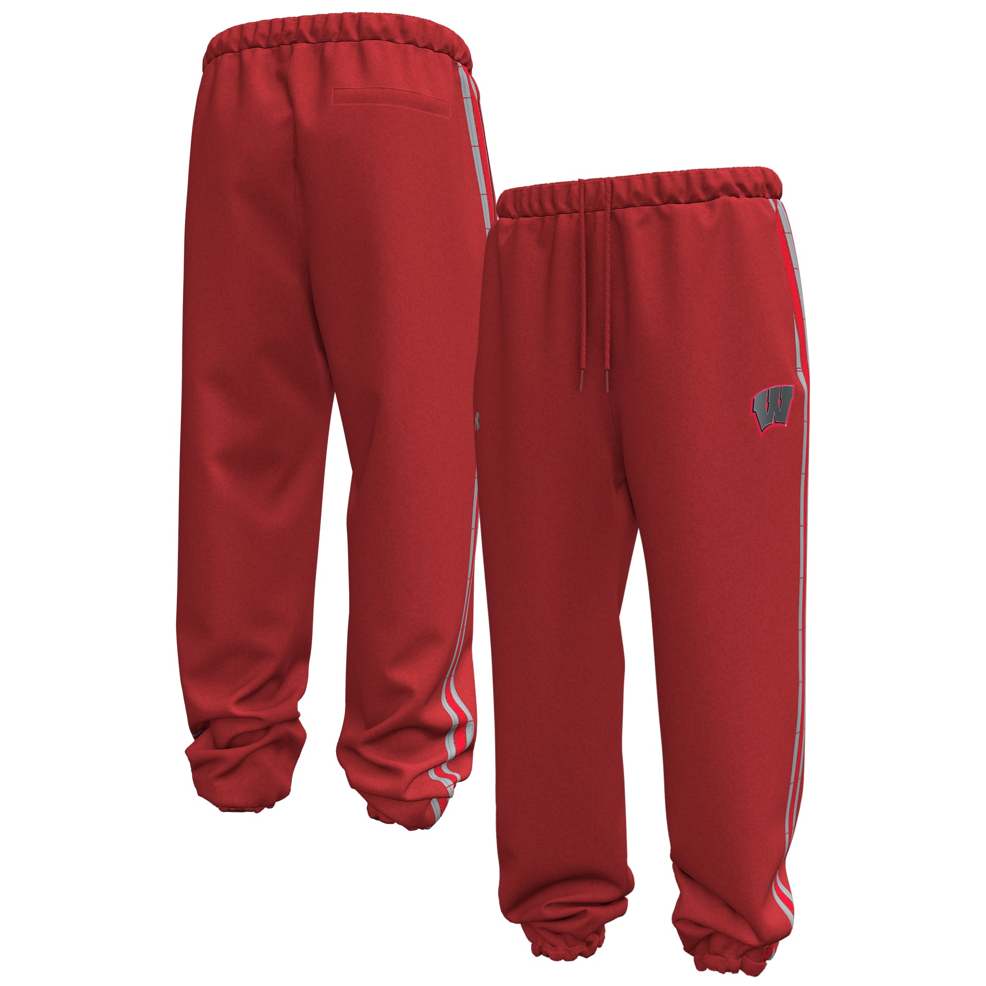 Men's Under Armour Red Wisconsin Badgers 2026 Lambeau Field Collection Icon Taped Pants