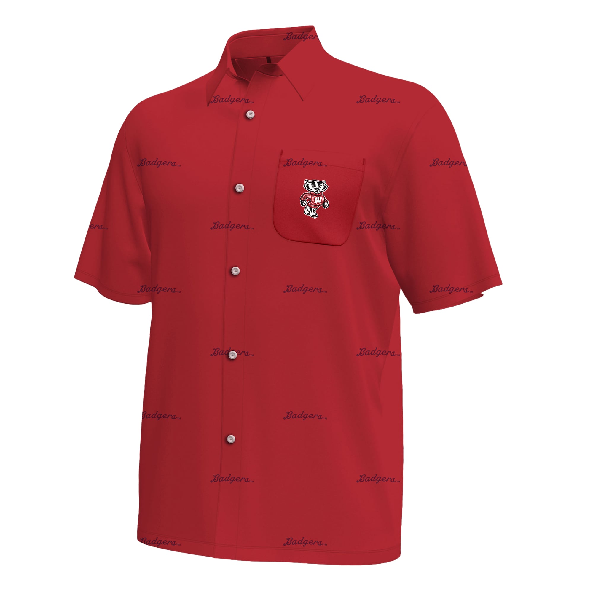 Chemise boutonnée Under Armour rouge Wisconsin Badgers Gameday Armourfuse pour homme