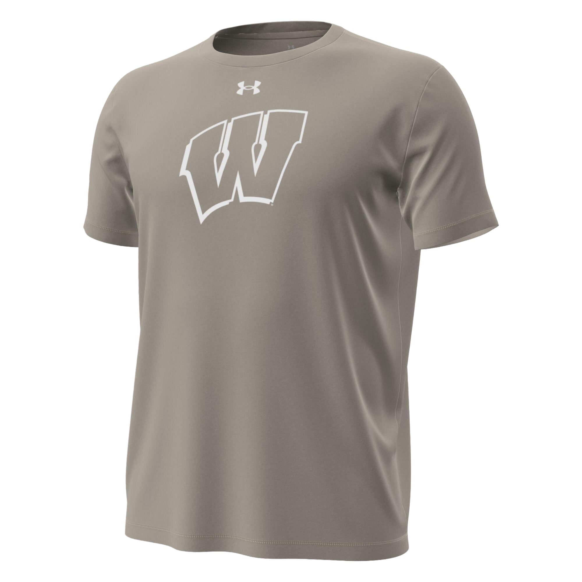 T-shirt Under Armour Stone Wisconsin Badgers Inline Core pour homme
