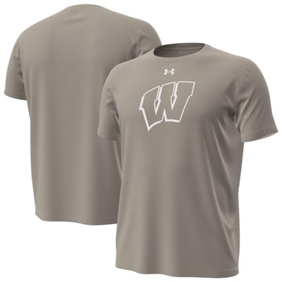  Wisconsin Badgers Under Armour Inline Core T-Shirt - Stone