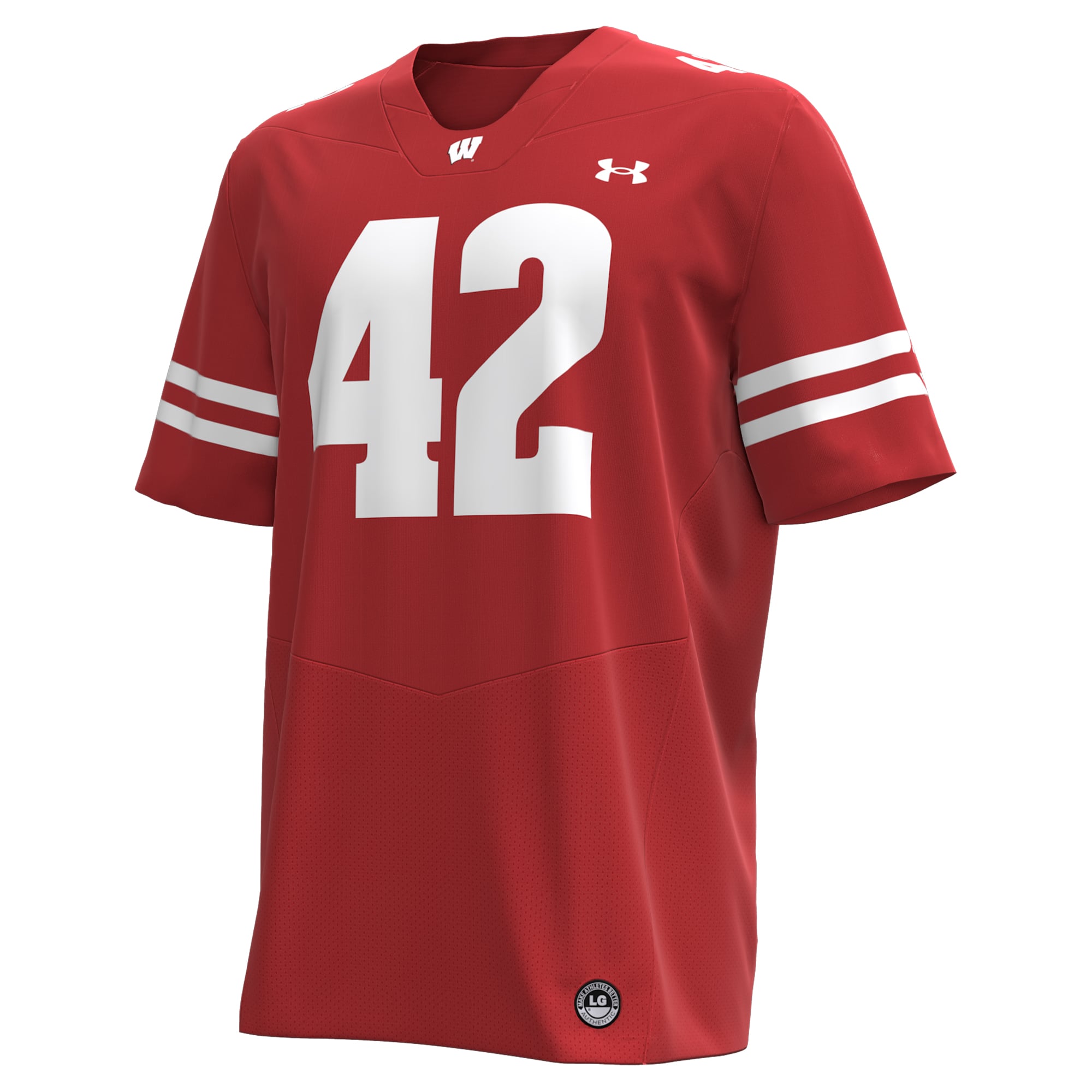 Men's Under Armour T.J. Watt Red Wisconsin Badgers Home Replica Football Jersey