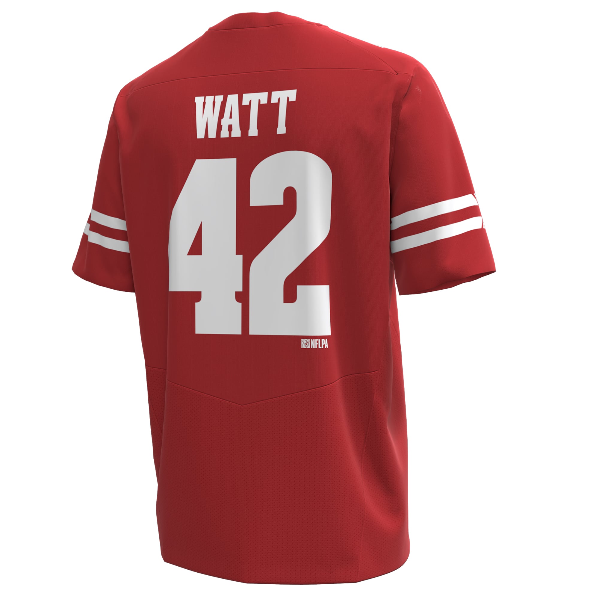 Men's Under Armour T.J. Watt Red Wisconsin Badgers Home Replica Football Jersey