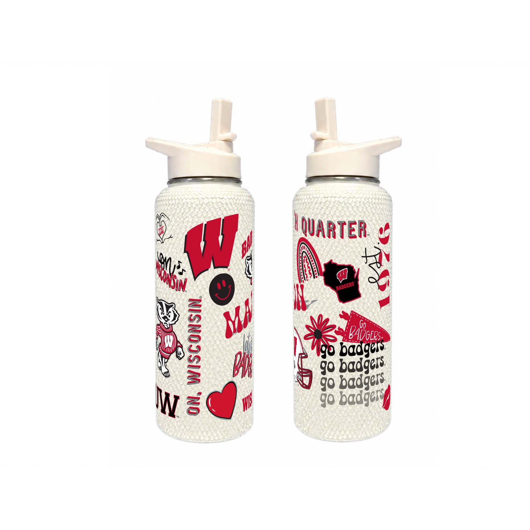Bouteille Bling Quencher de 34 oz (994 ml) The Memory Company Wisconsin Badgers