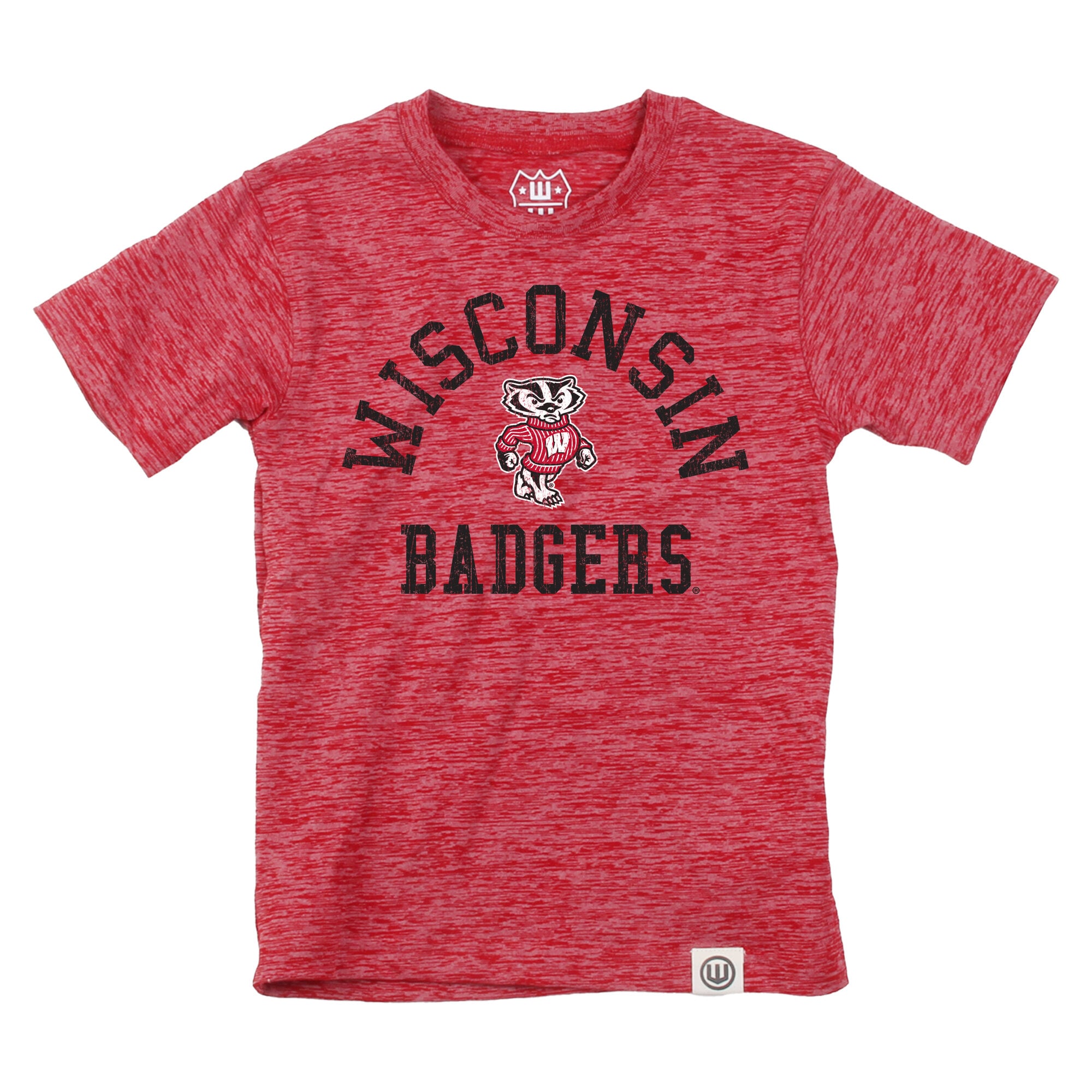 Ensemble t-shirt et short Wes & Willy Red Wisconsin Badgers en laine nuageuse pour tout-petits