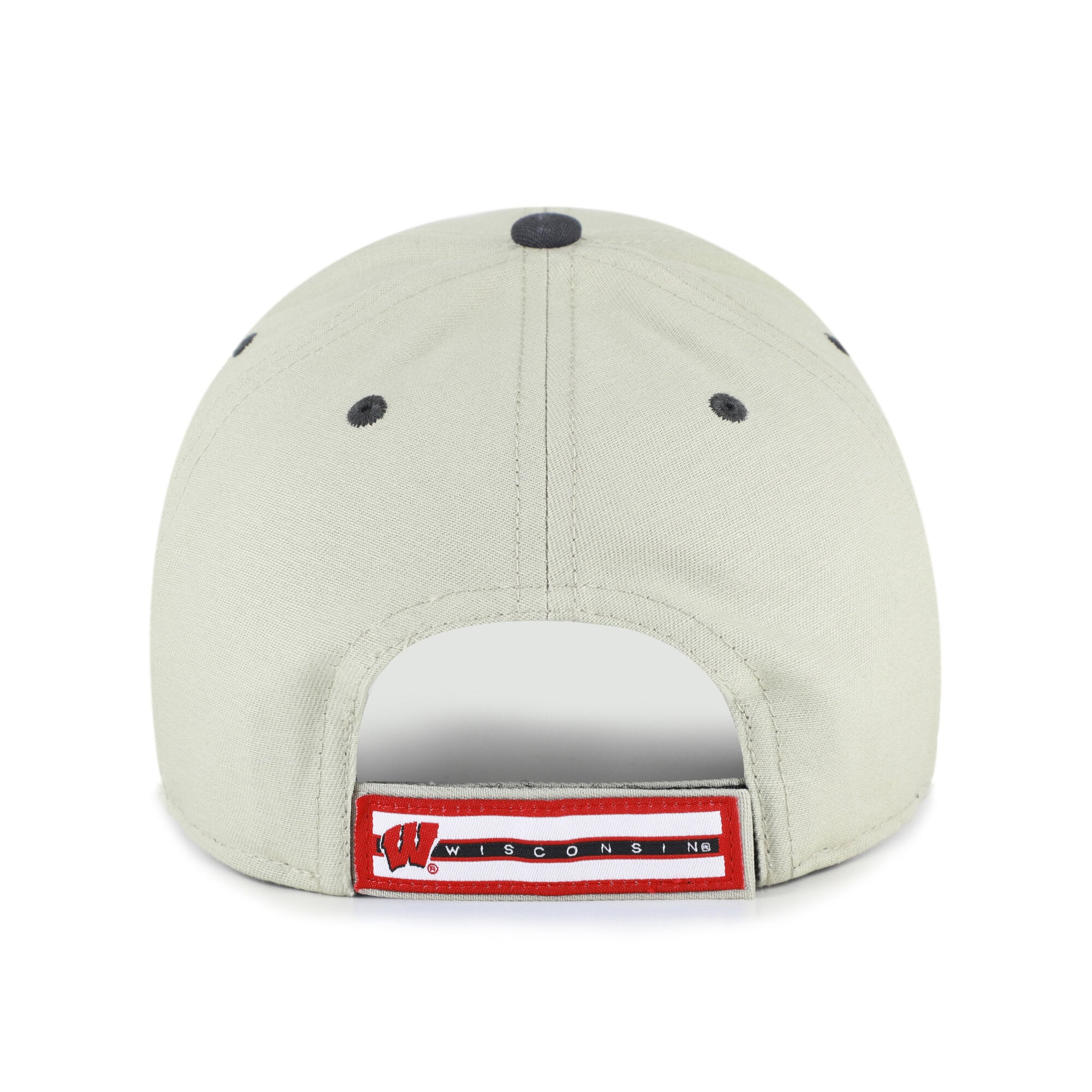 Unisex '47 Gray/Black Wisconsin Badgers Half Block Text MVP Adjustable Hat