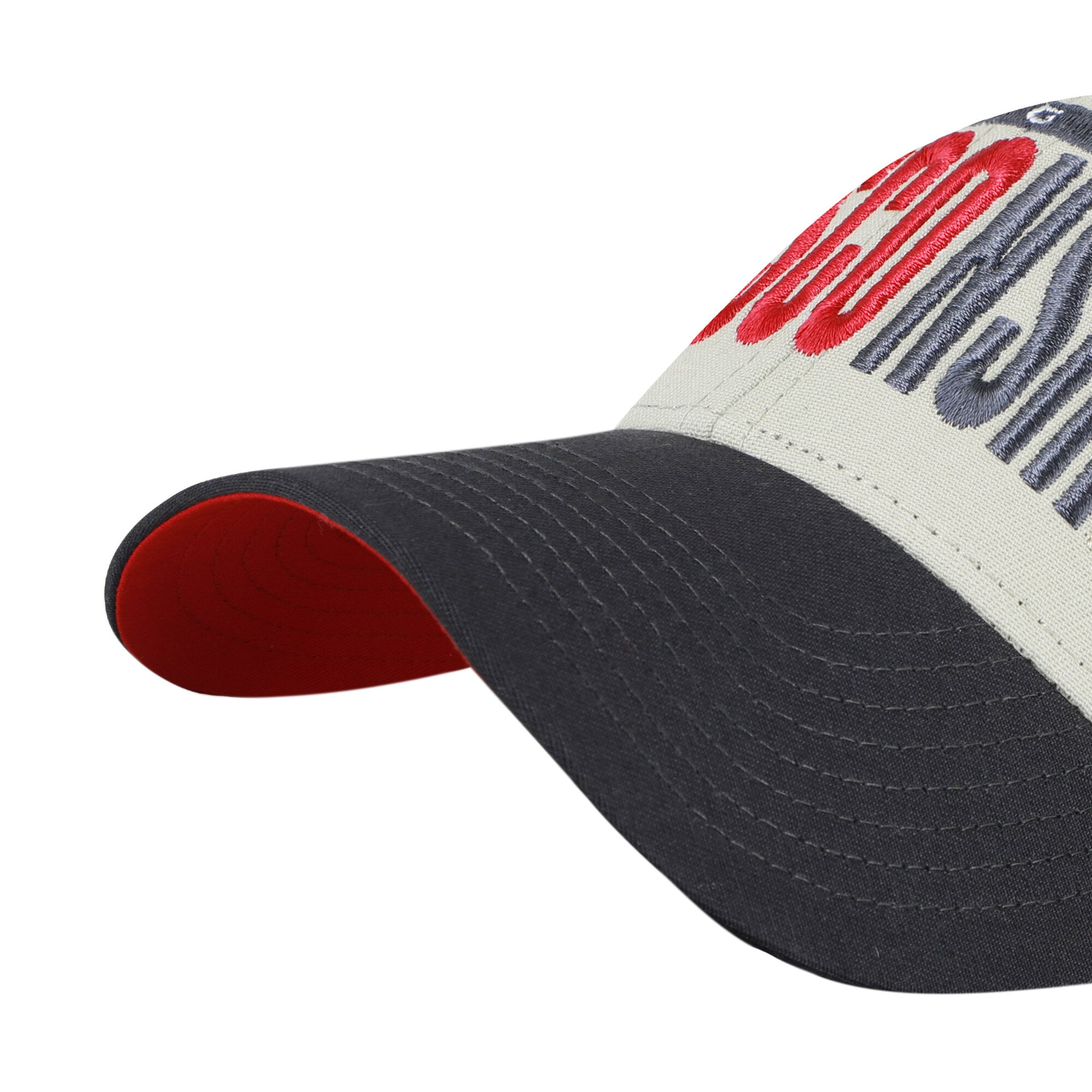 Unisex '47 Gray/Black Wisconsin Badgers Half Block Text MVP Adjustable Hat