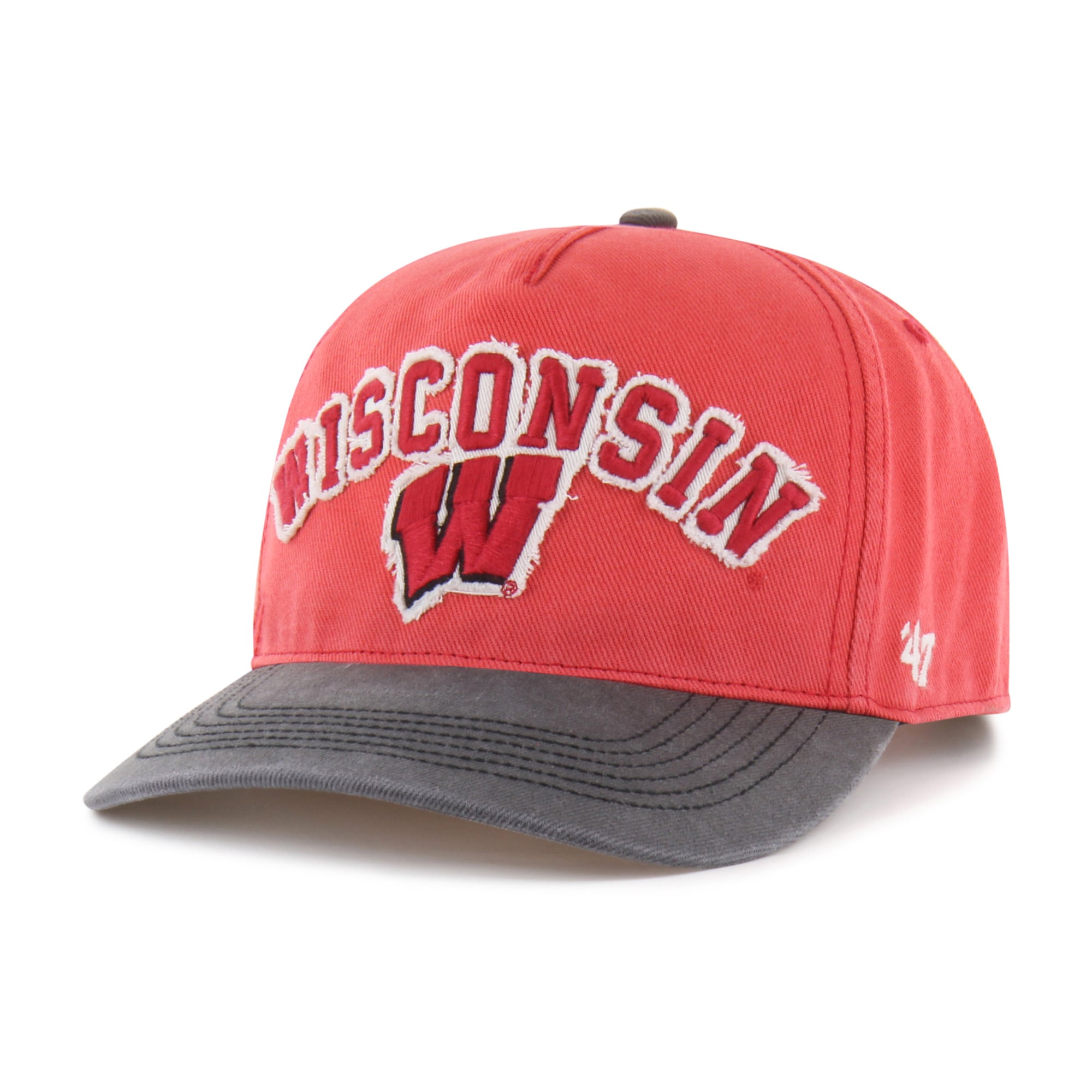 Unisex '47 Red/Black Wisconsin Badgers Well-Worn Calderwood Hitch Adjustable Hat