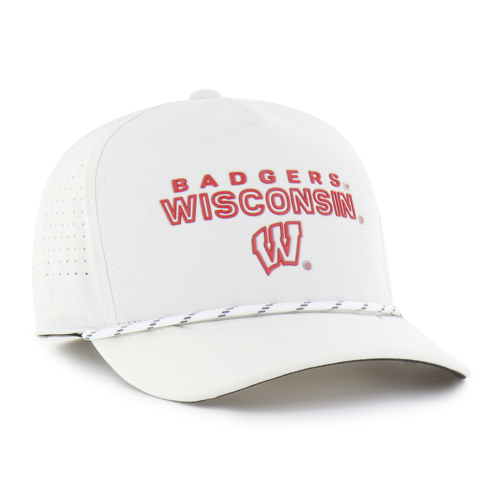 Unisex '47 White Wisconsin Badgers brrr° Rope Hitch Adjustable Hat