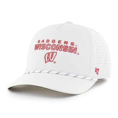 Wisconsin Badgers '47 Unisex brrr° Rope Hitch Adjustable Hat - White