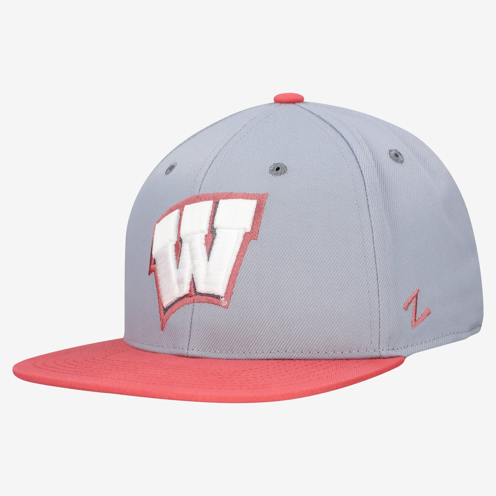 Casquette unisexe Zephyr Gray Wisconsin Badgers Pastel