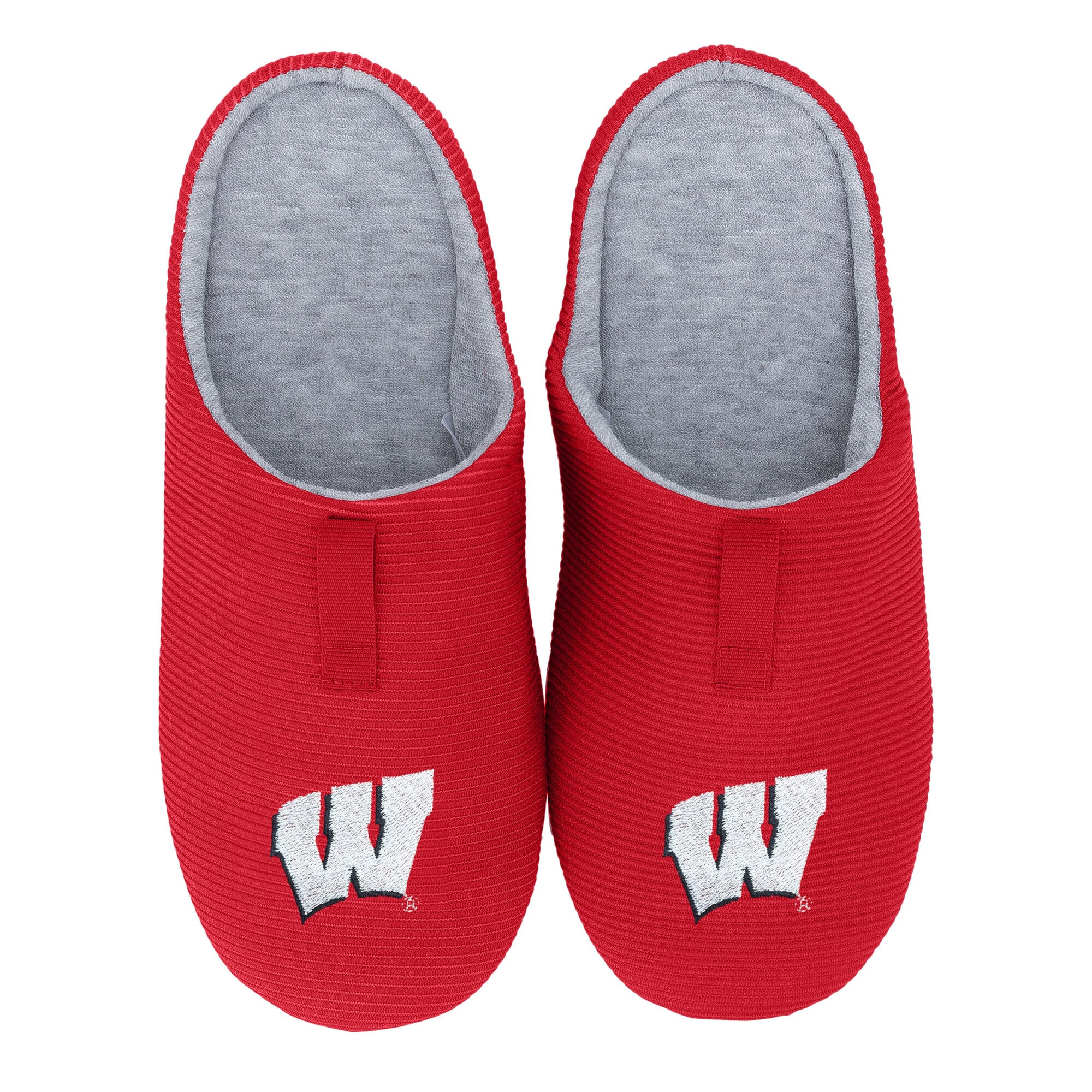 Pantoufles côtelées unisexes ZooZatz Wisconsin Badgers