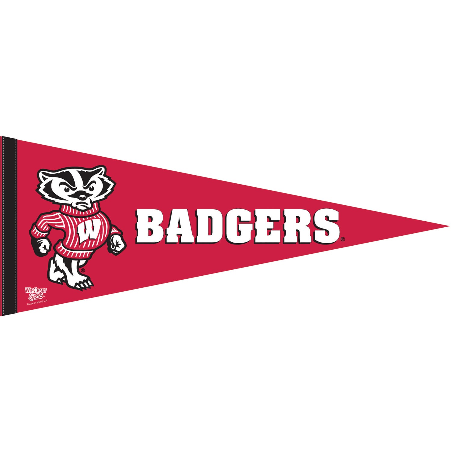 WinCraft Wisconsin Badgers 12" x 30" Large Logo Premium Pennant