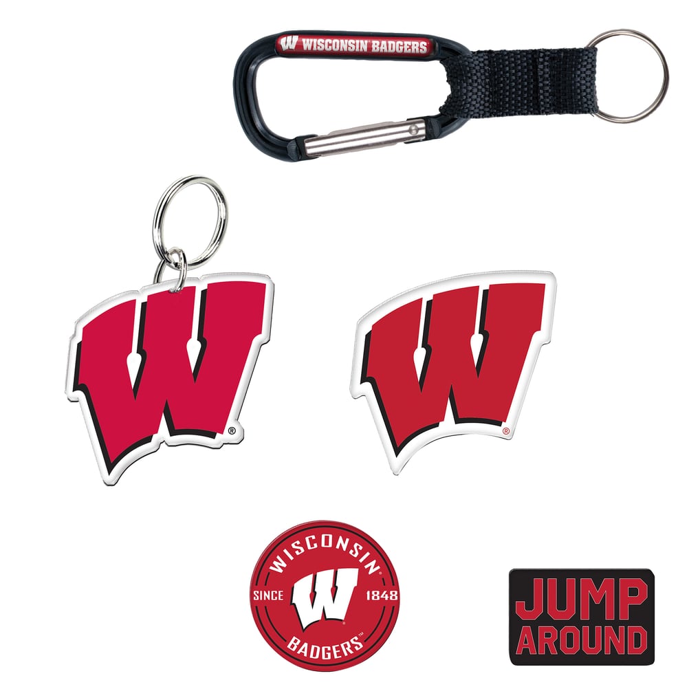 Wisconsin Badgers WinCraft 5-Pack Key Ring and Fridge Magnet Set