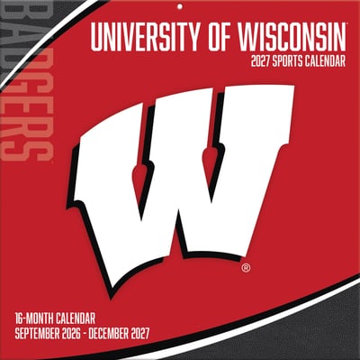 Wisconsin Badgers 2027 12” x 12” Team Wall Calendar