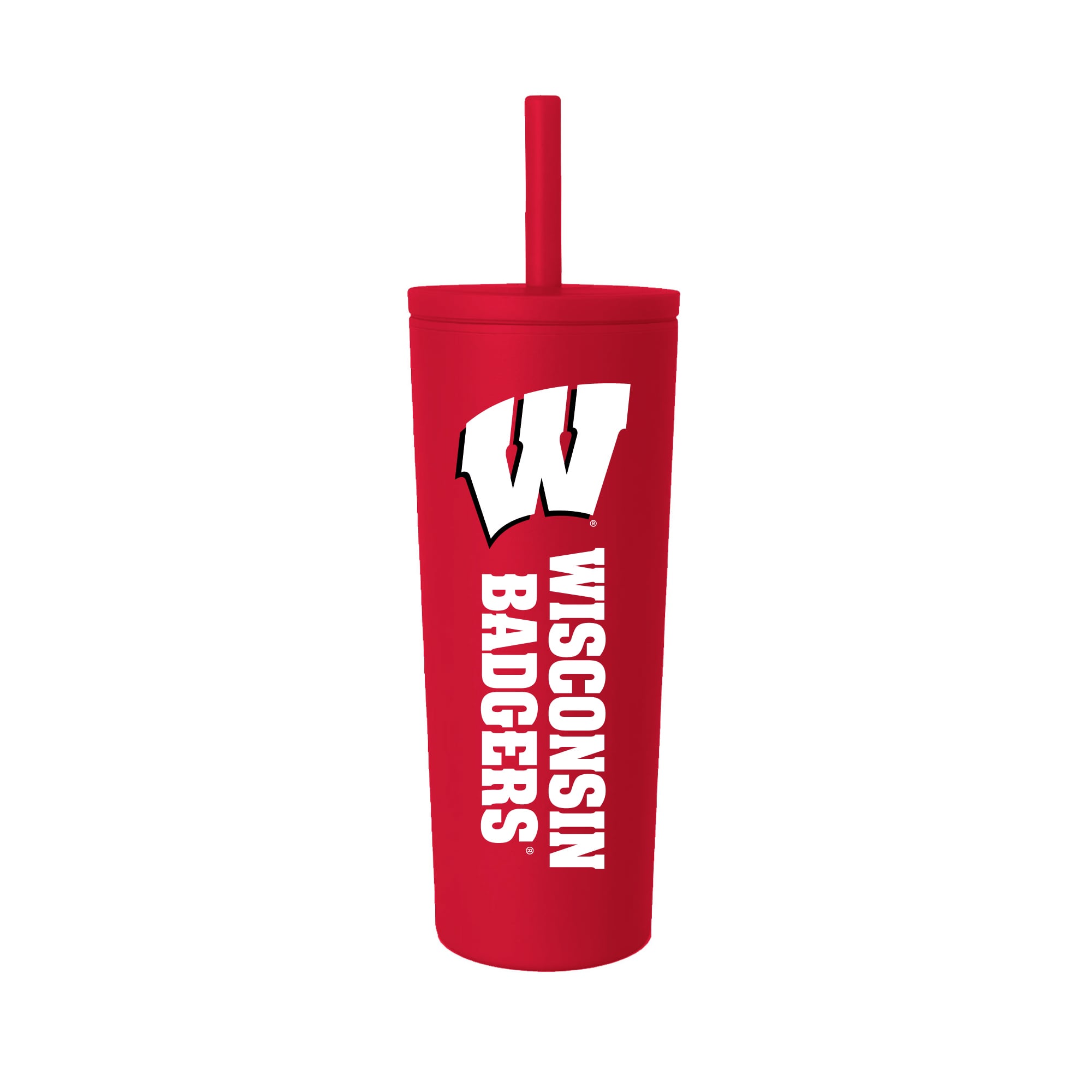 Gobelet isotherme à paille anti-déversement Wisconsin Badgers de 710 ml (24 oz)
