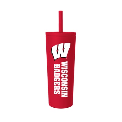 Wisconsin Badgers 24oz. No Spill Straw Tumbler