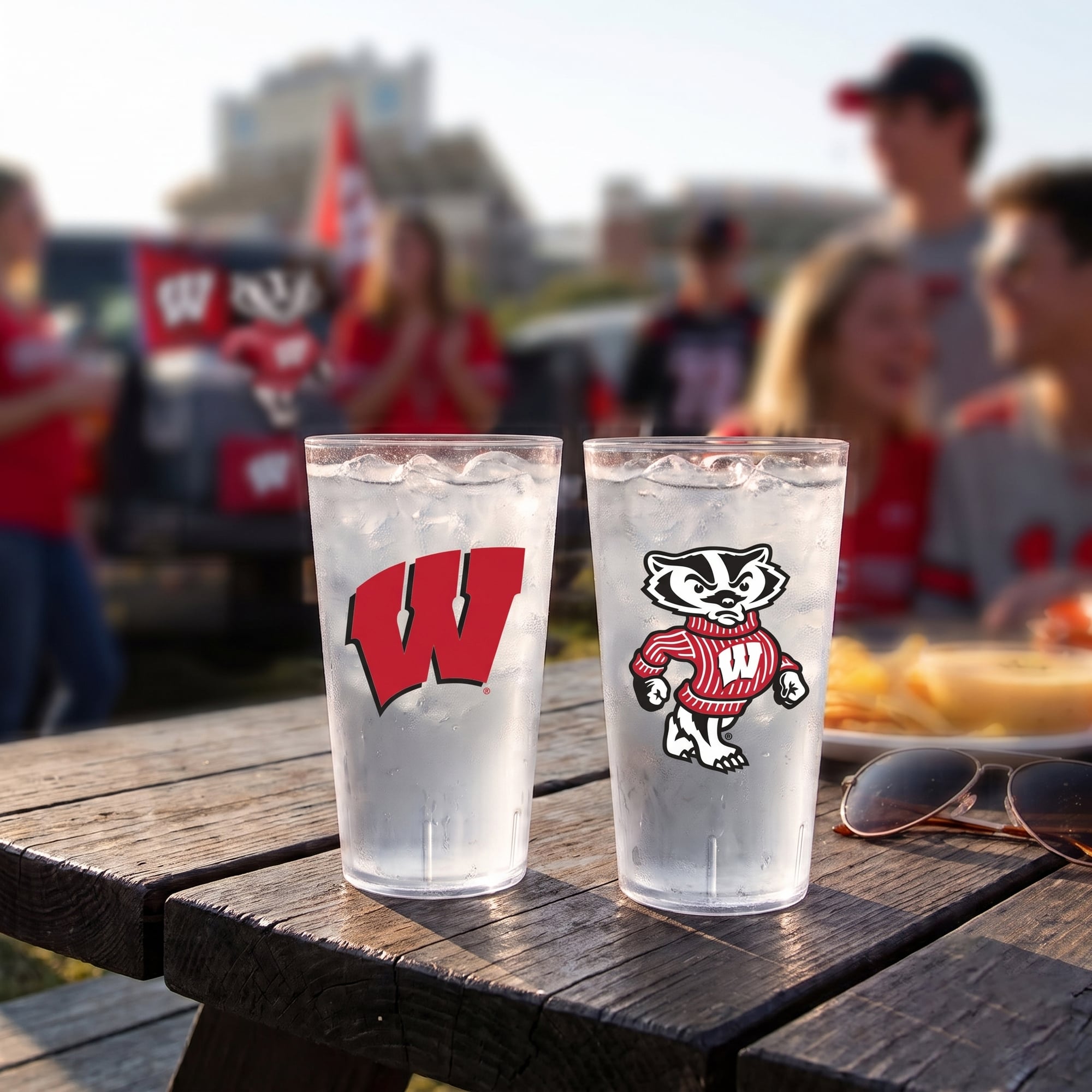 Wisconsin Badgers 24oz. Two-Pack Tritan Tumbler Set