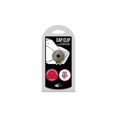 Wisconsin Badgers Cap Clip with 2 Magnetic Markers Set