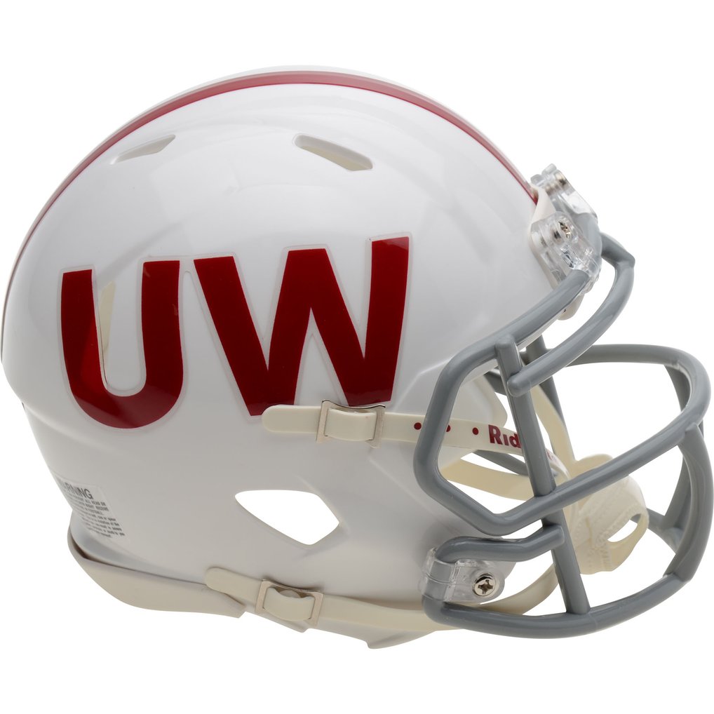 badger football helmet image Derek Watt Signed Wisconsin Badgers Speed Full Size AMP NCAA Super Sports Center At approx Riddell Wisconsin Badgers Speed Flex