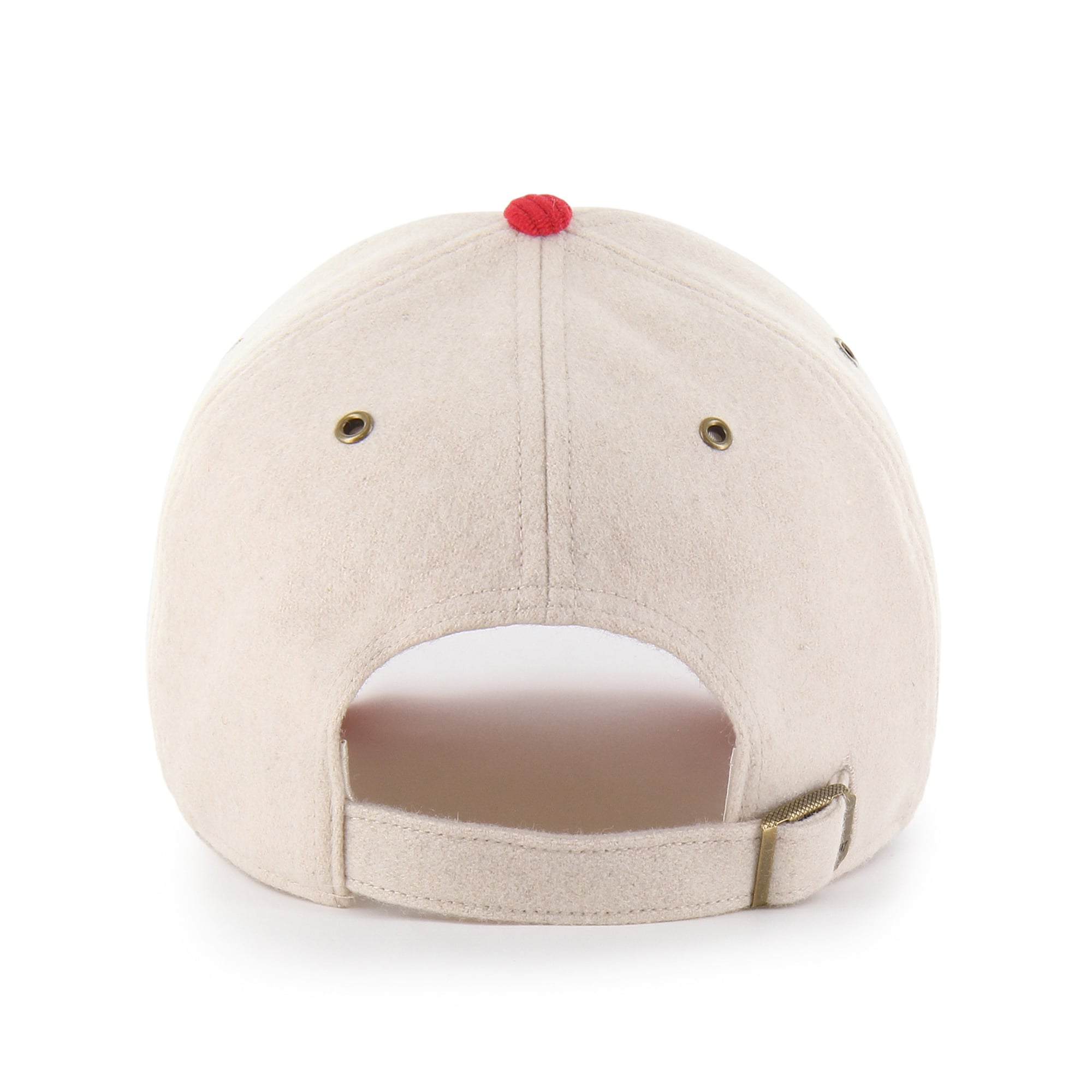Women's '47 Cream/Red Wisconsin Badgers Rope Script Clean Up Adjustable Hat