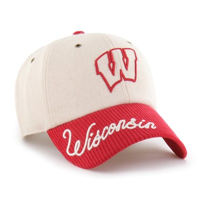 Wisconsin Badgers '47 Women's Rope Script Clean Up Adjustable Hat - Cream/Red