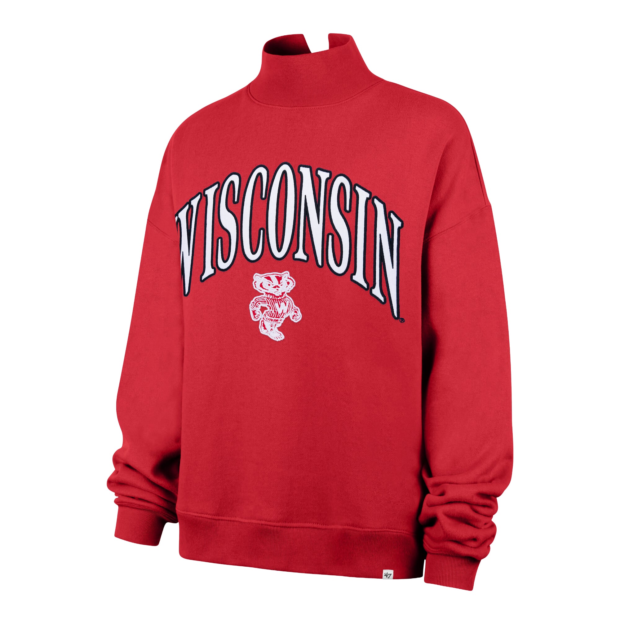 Sweat-shirt à col montant rouge Wisconsin Badgers '47 pour femmes