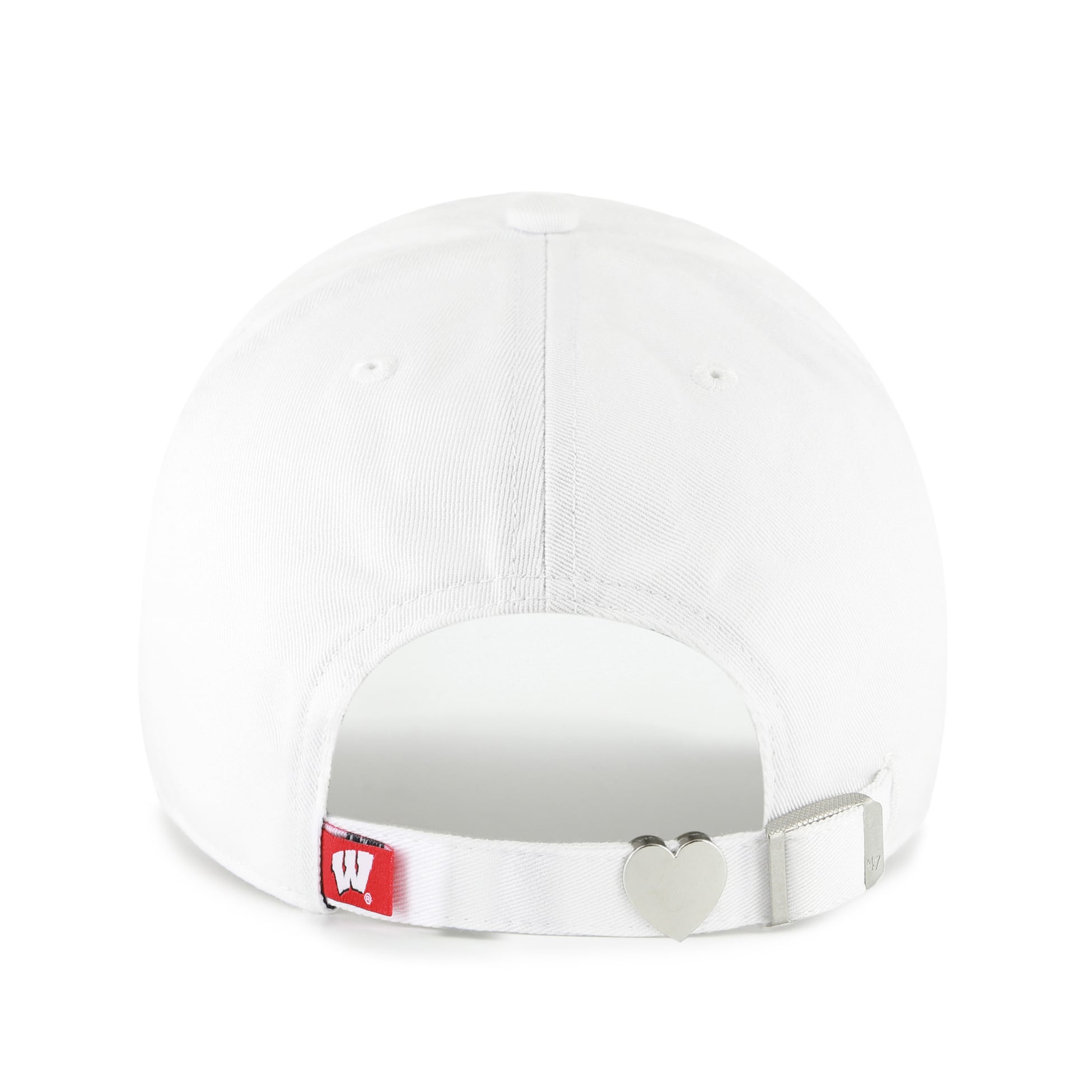 Women's '47 White Wisconsin Badgers Trendy Script Clean Up Adjustable Hat