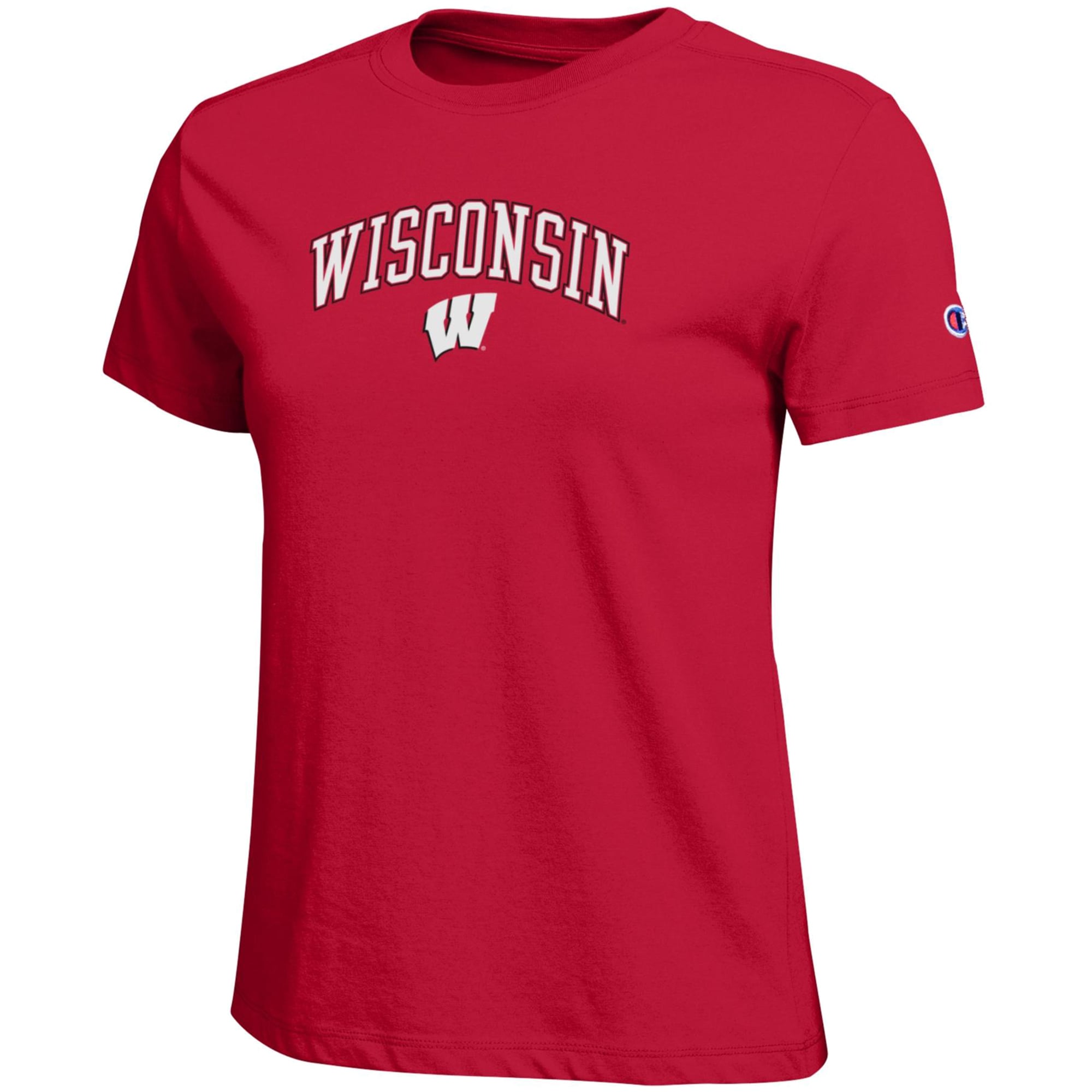 T-shirt avec logo arqué des Wisconsin Badgers, championnes féminines
