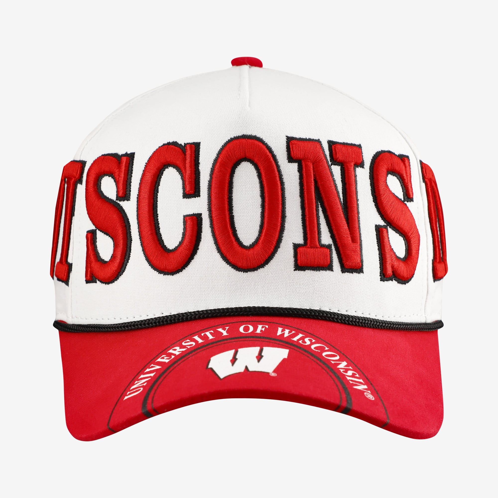 Women's Gameday Social White/Red Wisconsin Badgers Five-Panel Rope Away Adjustable Hat
