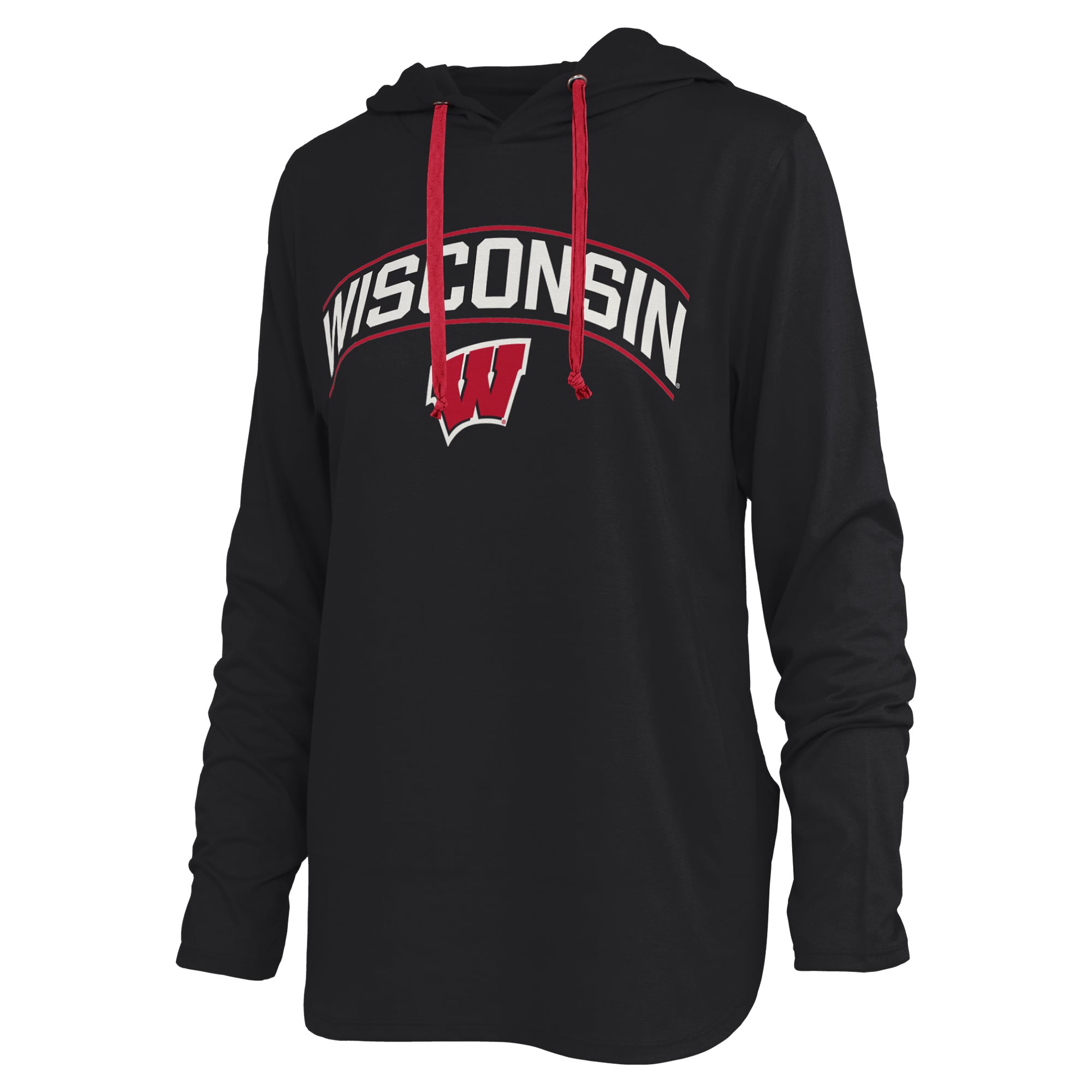 T-shirt à capuche manches longues Allie des Wisconsin Badgers de Pressbox Black pour femmes