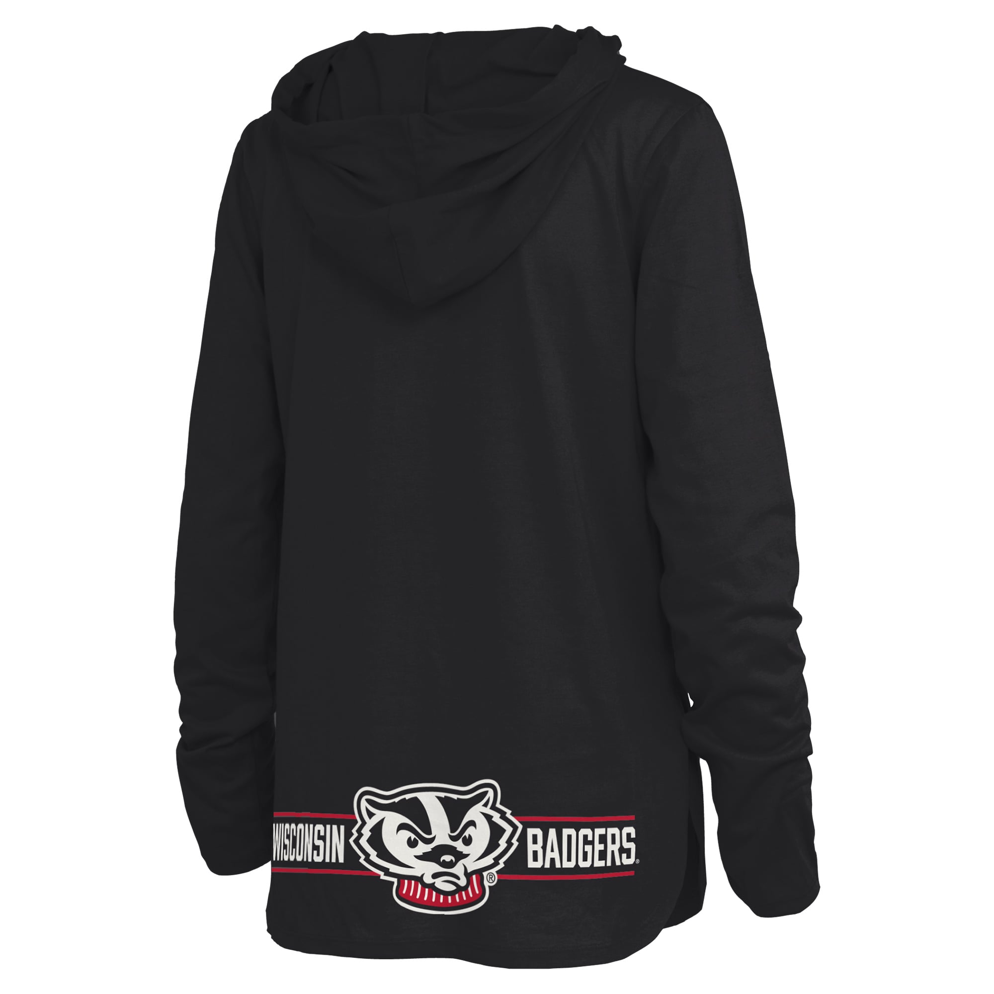 T-shirt à capuche manches longues Allie des Wisconsin Badgers de Pressbox Black pour femmes
